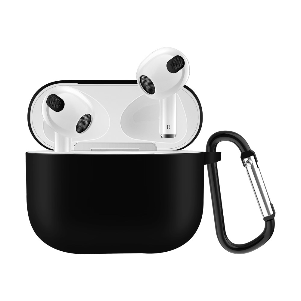 Silikone cover med karabinhage Apple AirPods 3 sort