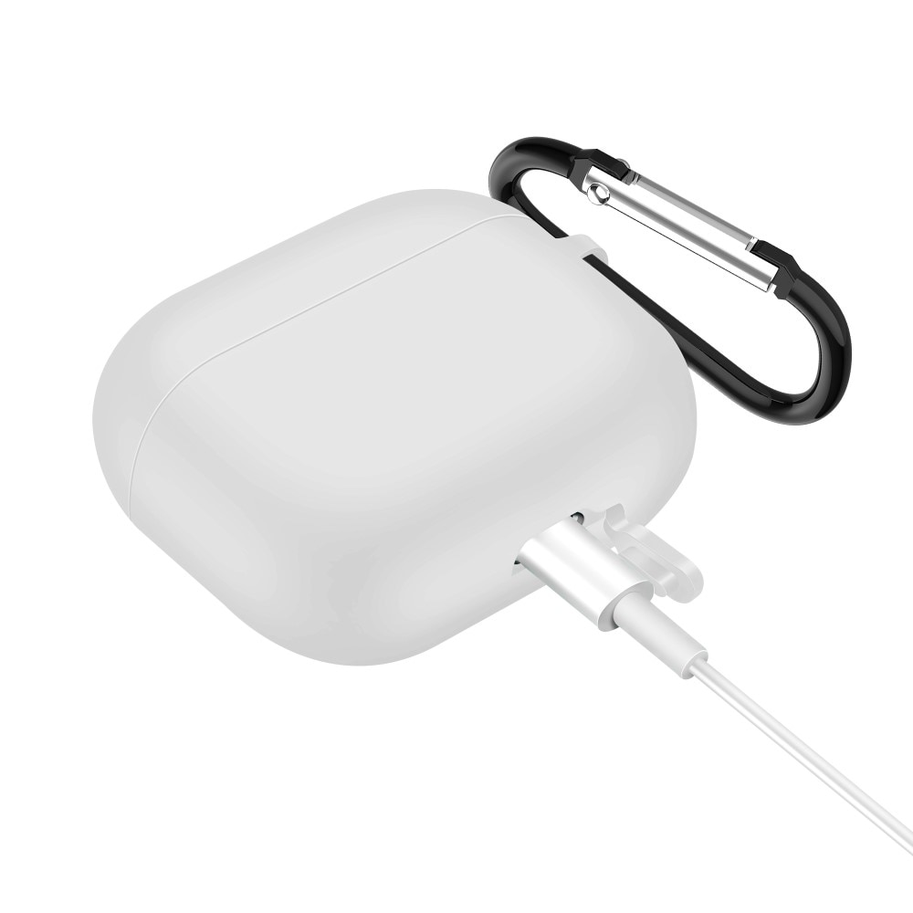 Silikone cover med karabinhage Apple AirPods 3 hvid