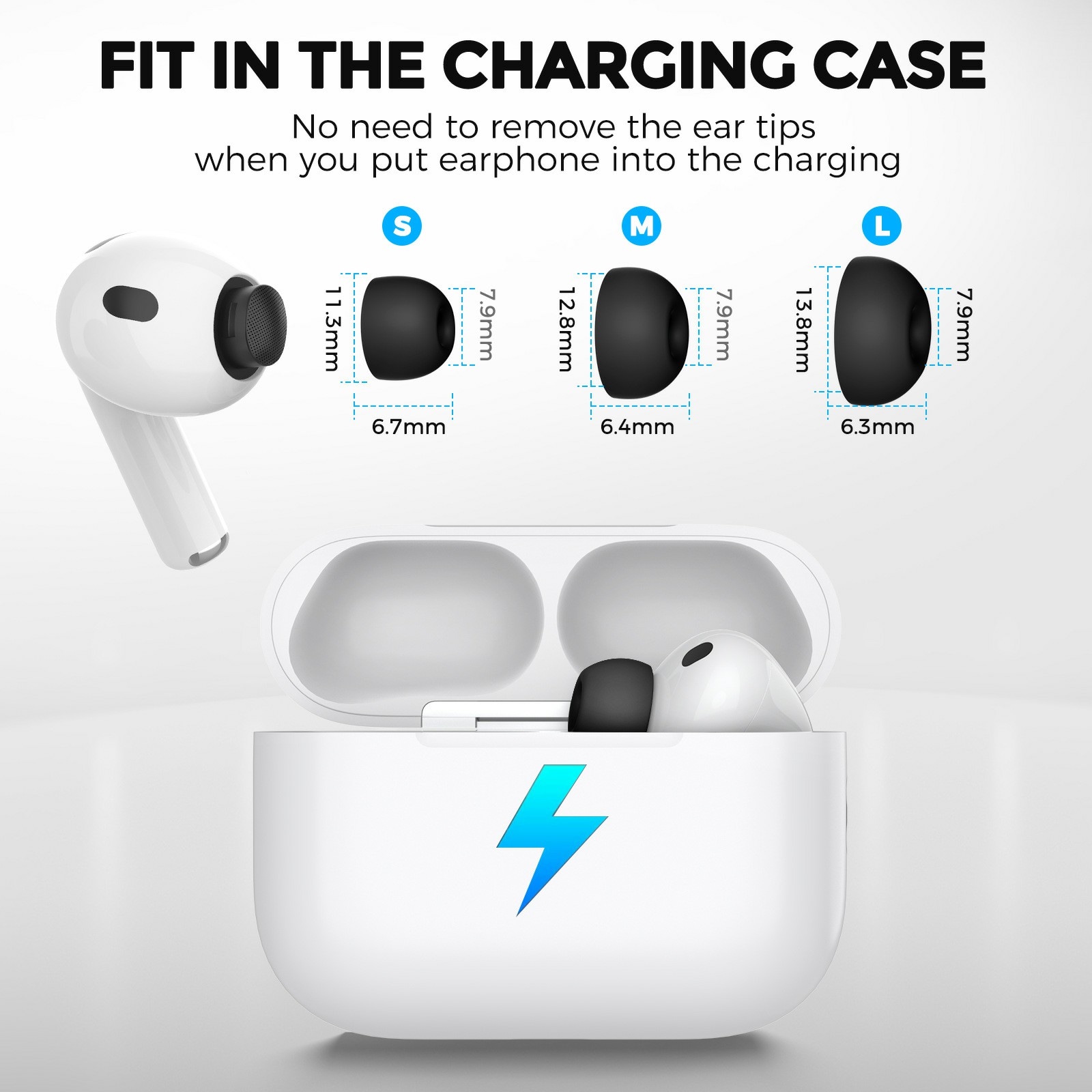 Ear Tips (3-pack) Apple AirPods Pro 3 Sort