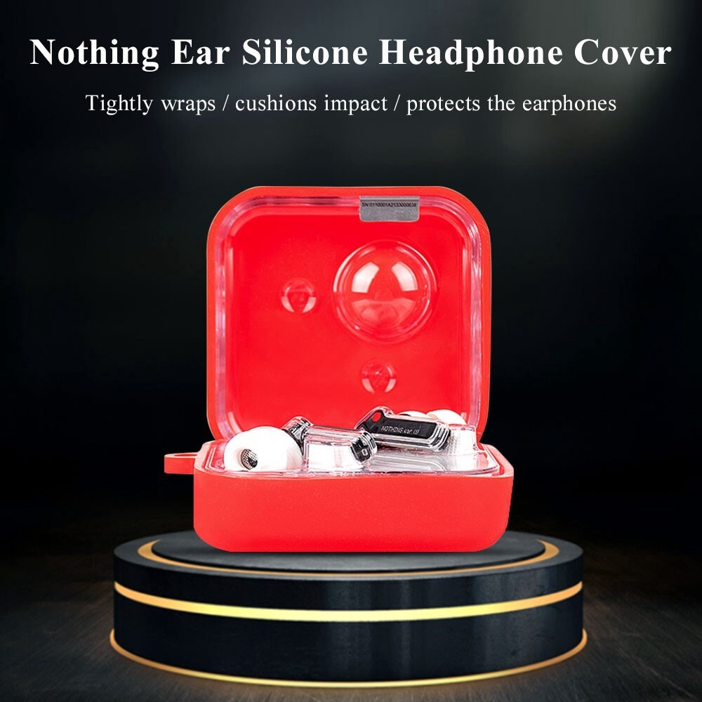 Silikonecover med karabinhage Nothing Ear (1) sort