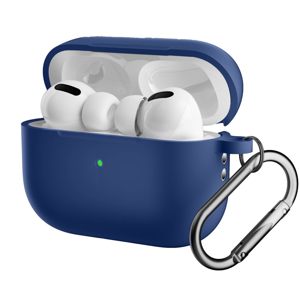 Silikonecover med karabinhage Apple AirPods Pro 2 blå