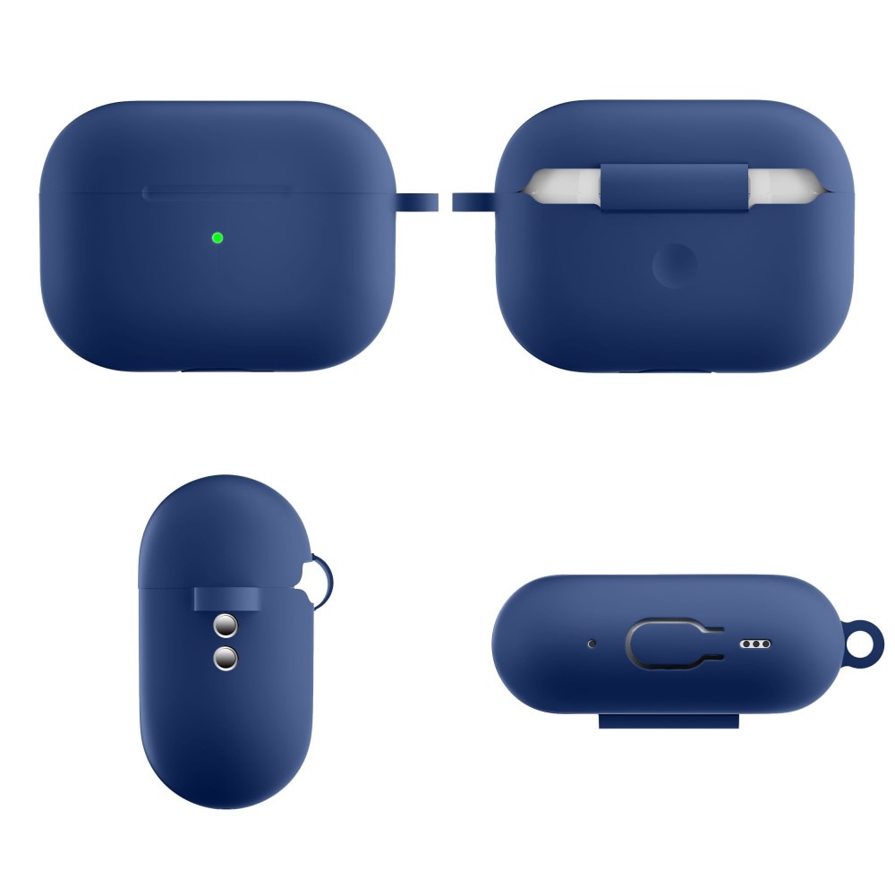 Silikonecover med karabinhage Apple AirPods Pro 2 blå