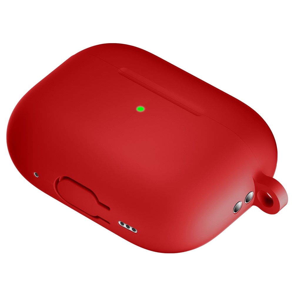 Silikonecover med karabinhage Apple AirPods Pro 2 rød