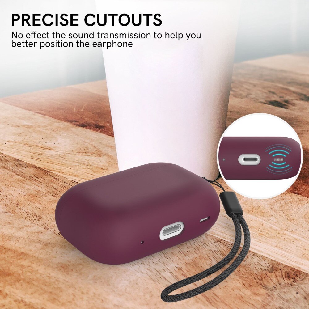 Silicone Handstrap Case Apple AirPods Pro 2 bordeaux