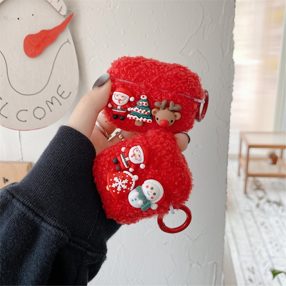 Etui med Julemotiv Apple AirPods - Julemanden/Juletræ