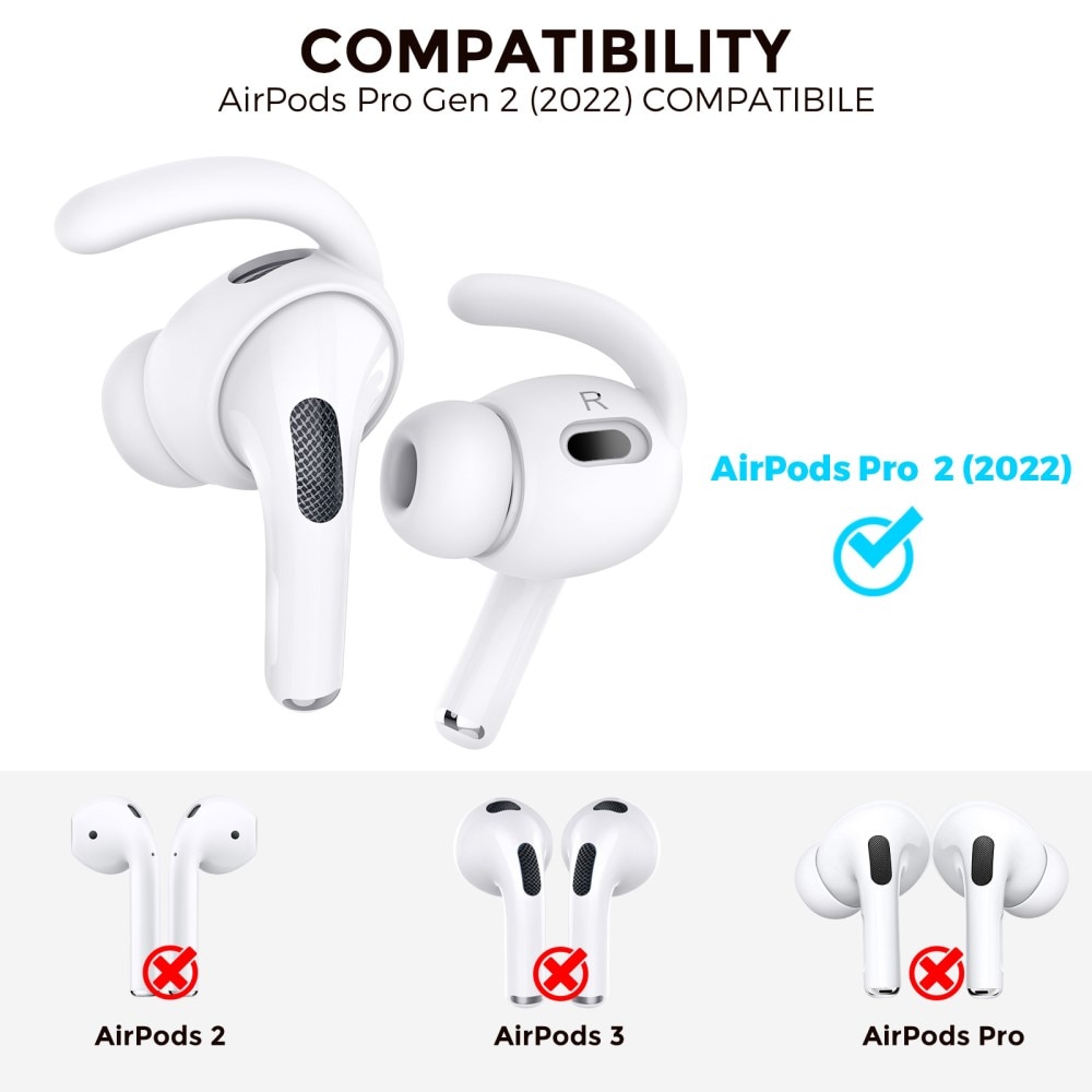 Sport Earhooks Apple AirPods Pro 2 hvid