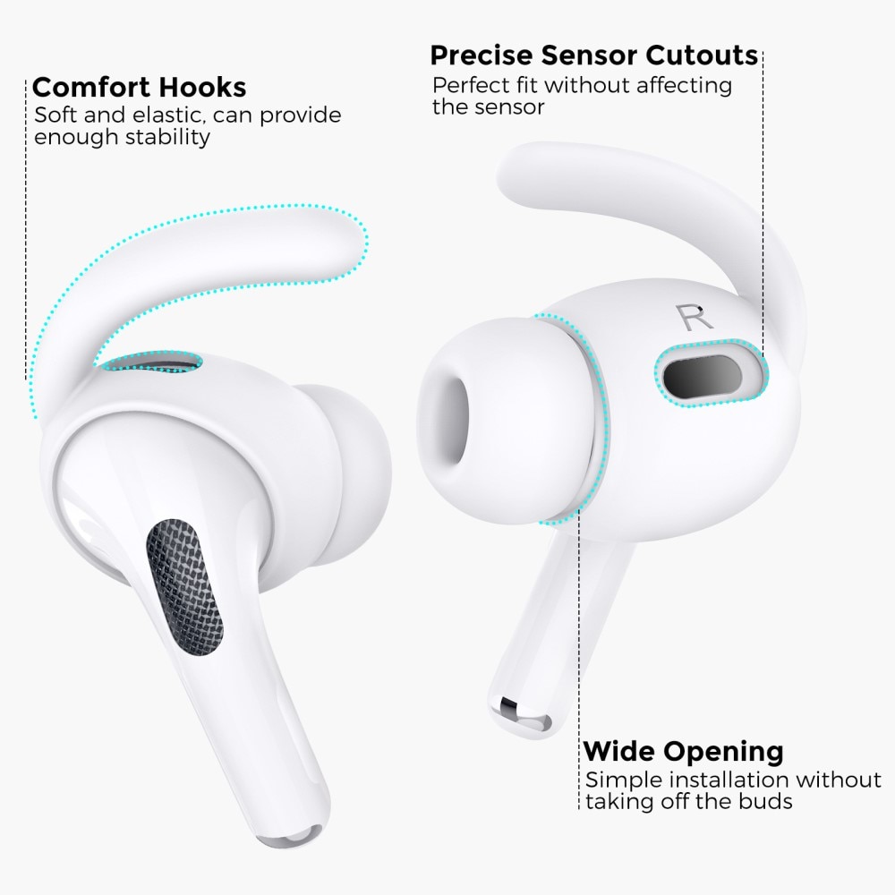 Sport Earhooks Apple AirPods Pro 2 hvid