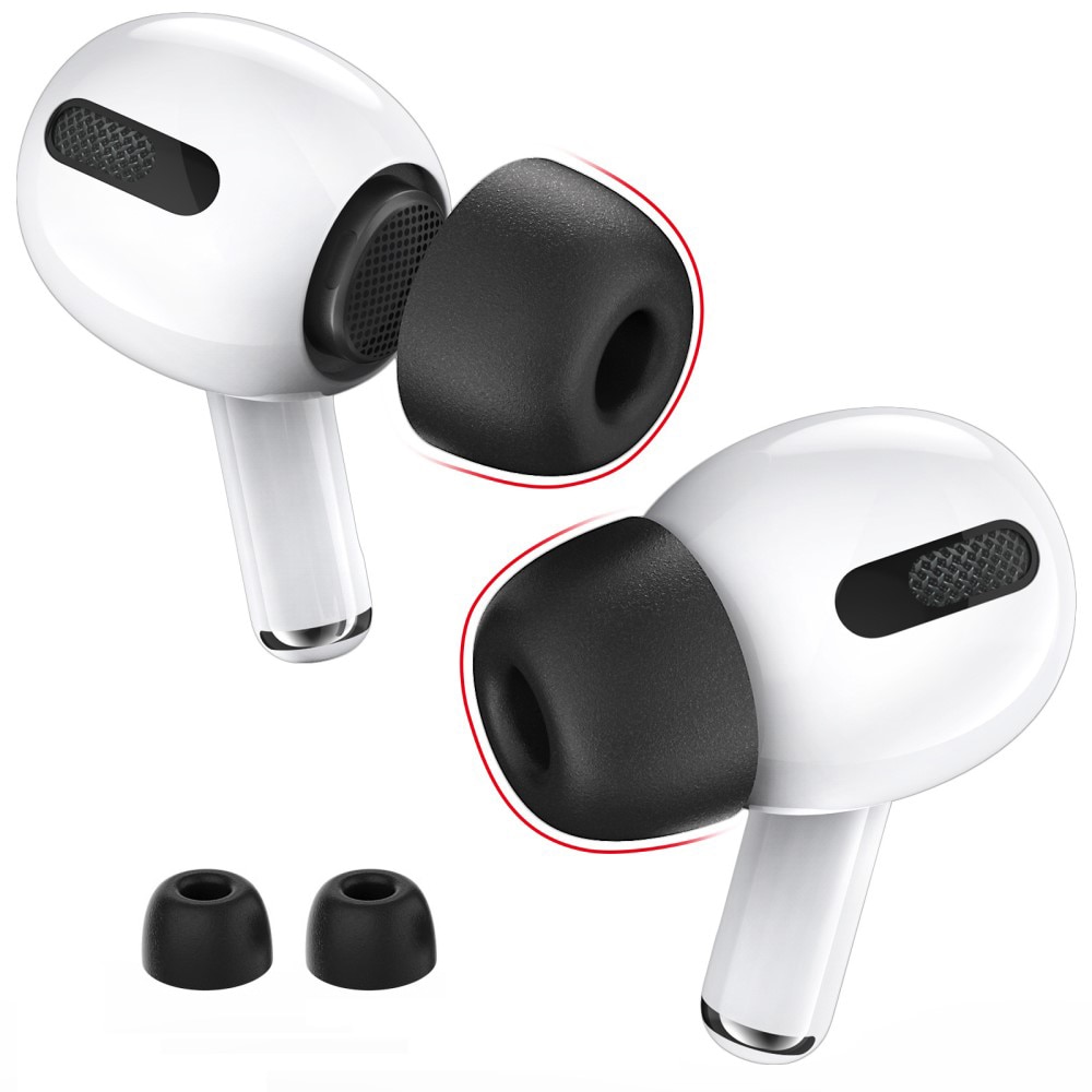 Memory Foam Ear Tips AirPods Pro sort (Medium)