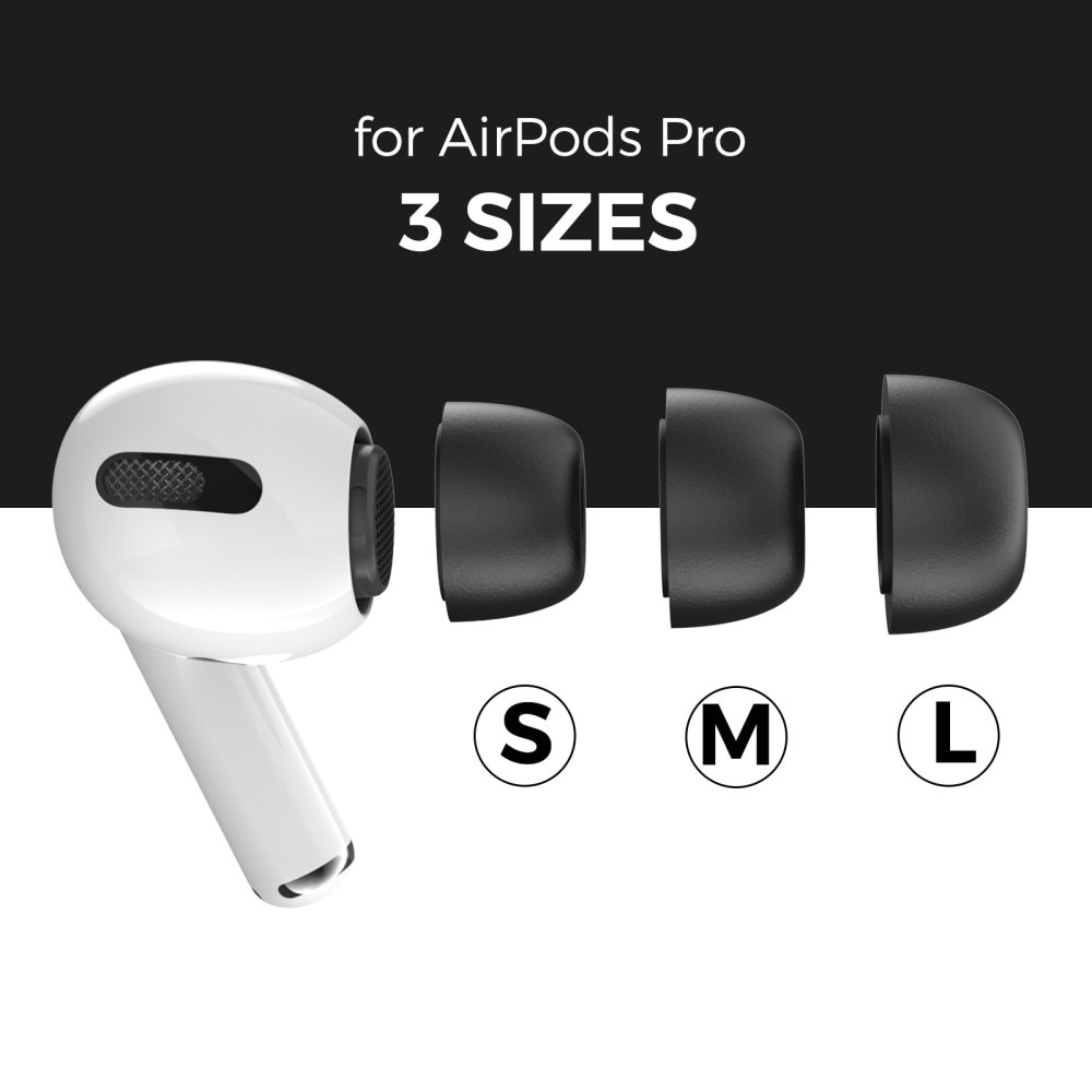 Memory Foam Ear Tips (3-pack) AirPods Pro sort