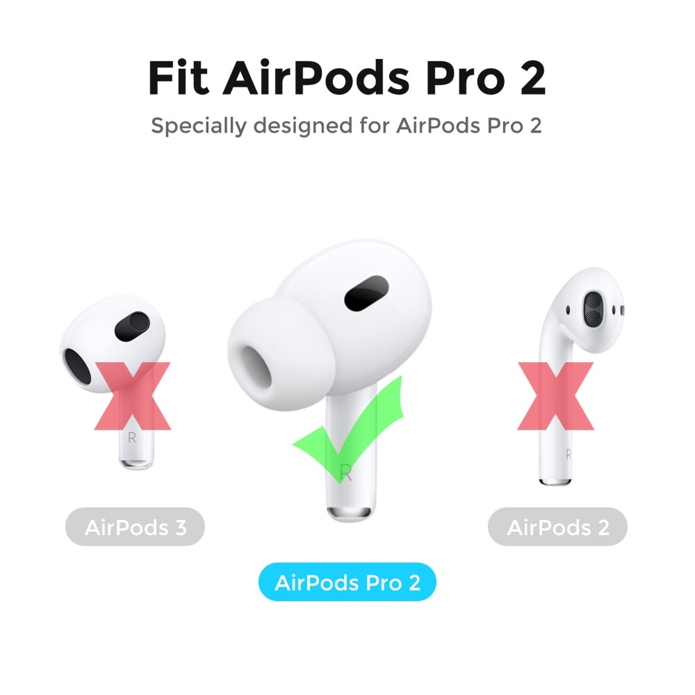 Earpads Silikone (3-pack) Apple AirPods Pro 2 sort