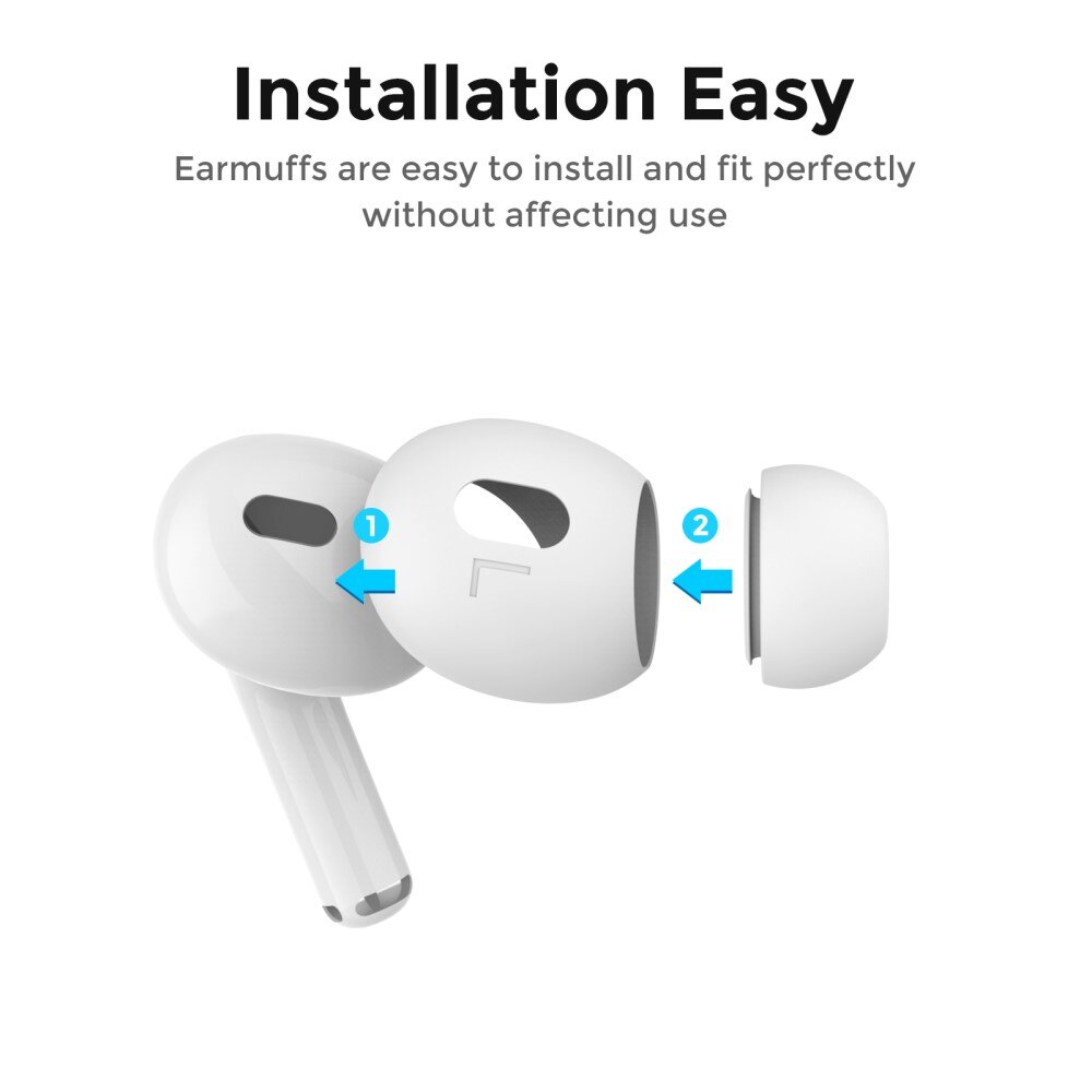 Earpads Silikone Apple AirPods Pro 2 hvid