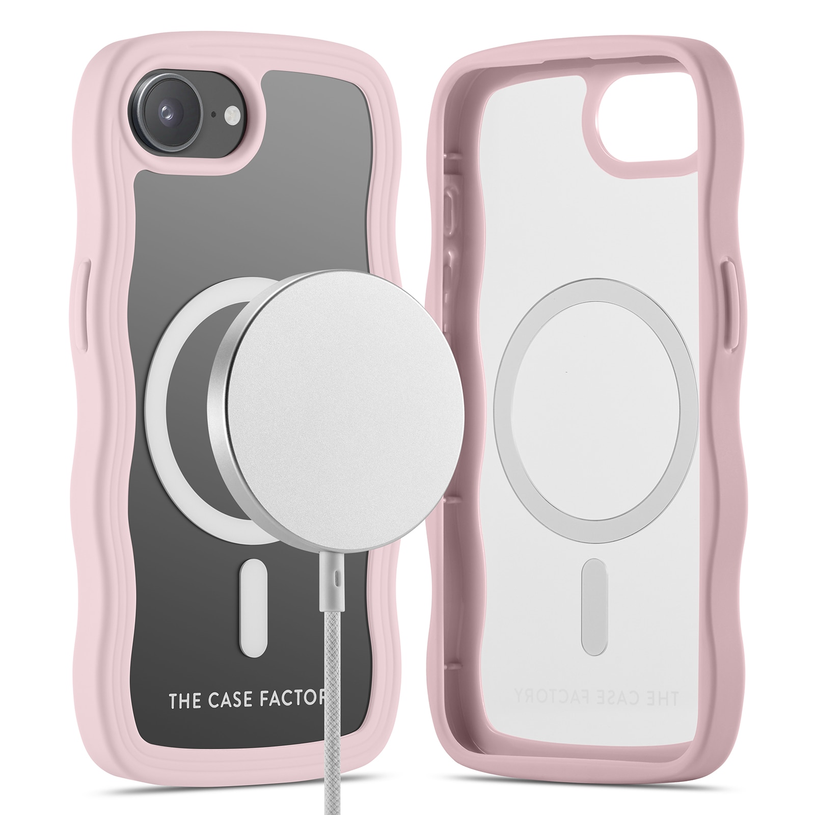 The Wave Mag Case iPhone 16e Lyserød