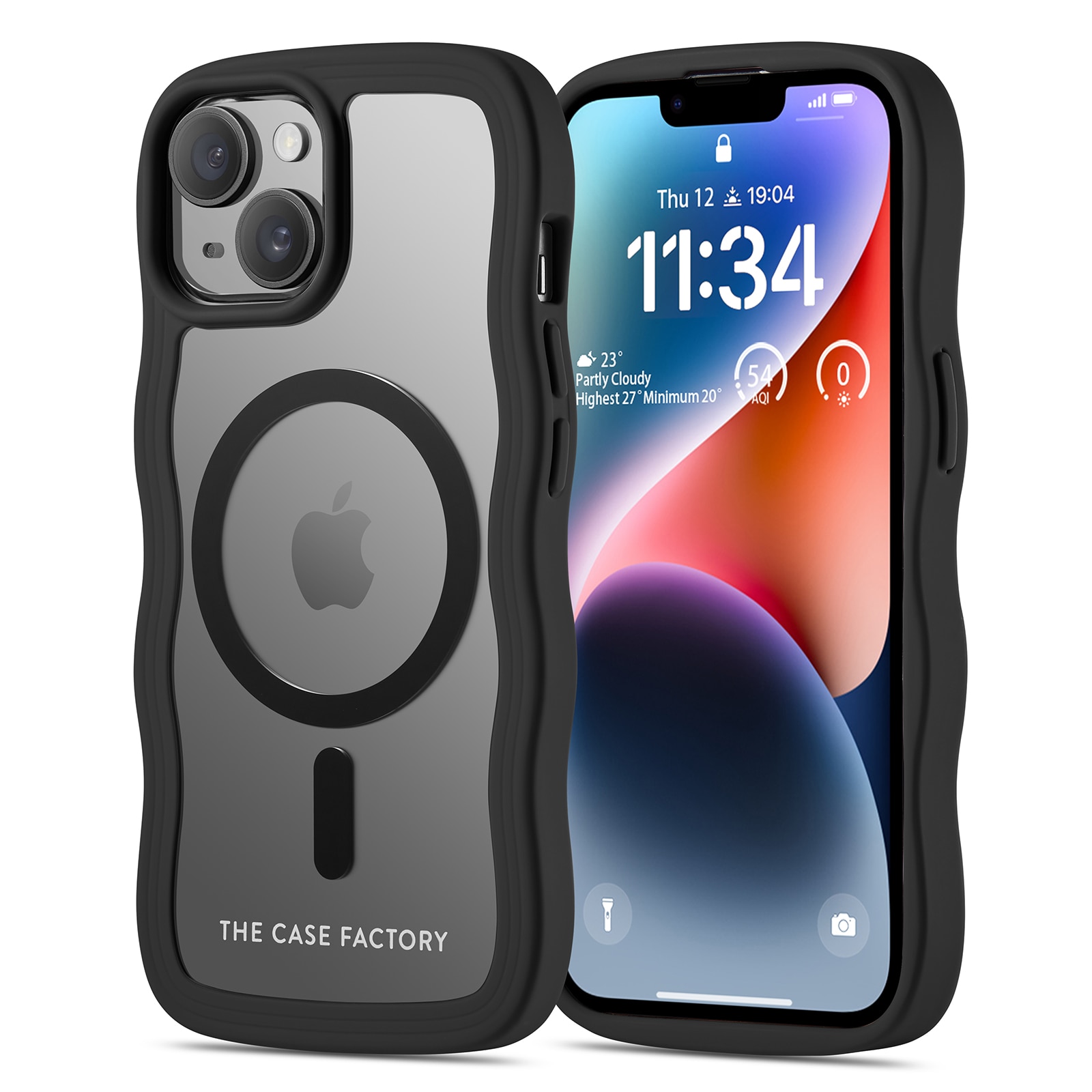 The Wave Mag Case iPhone 15 Sort
