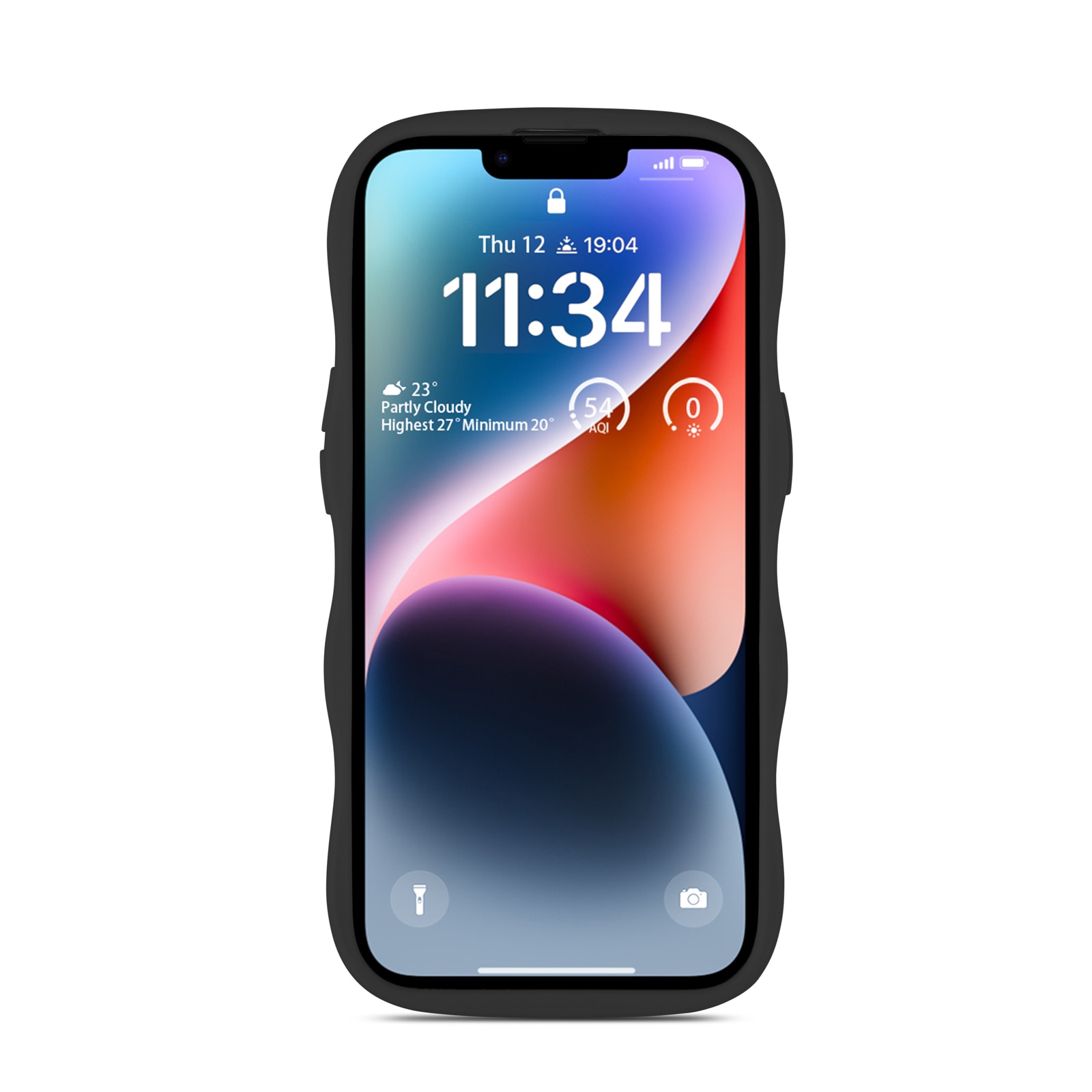 The Wave Case iPhone 15 Sort