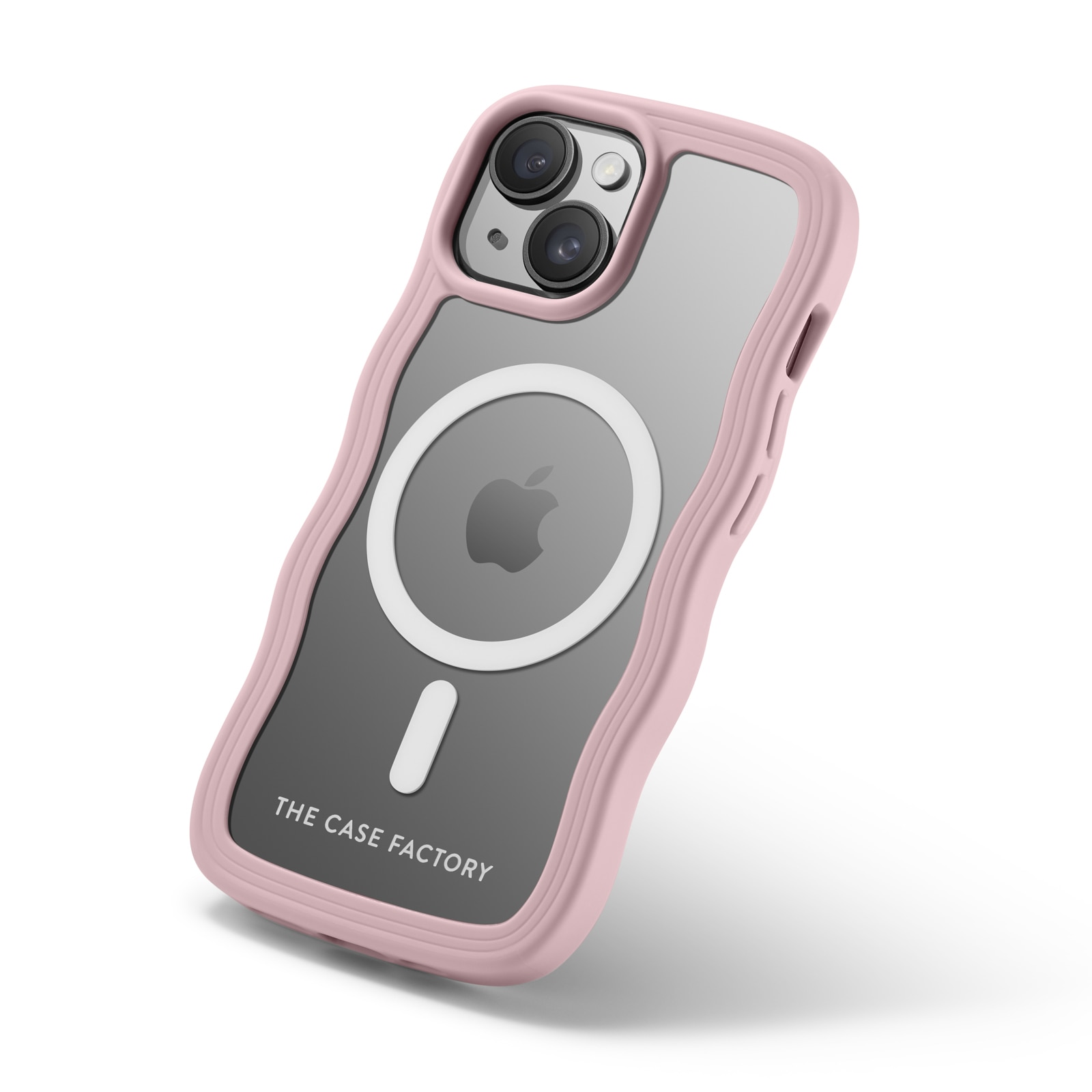 The Wave Mag Case iPhone 15 Lyserød