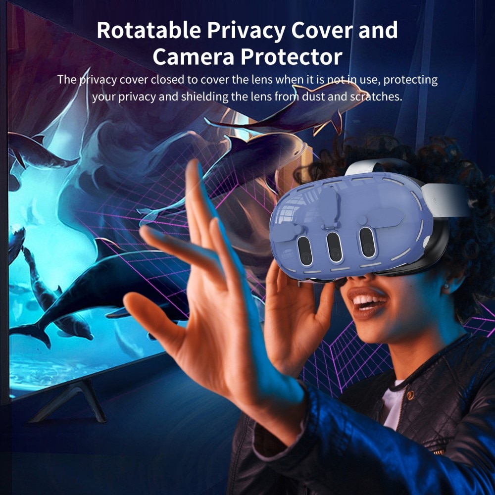 Cover Meta Quest 3 VR gennemsigtig