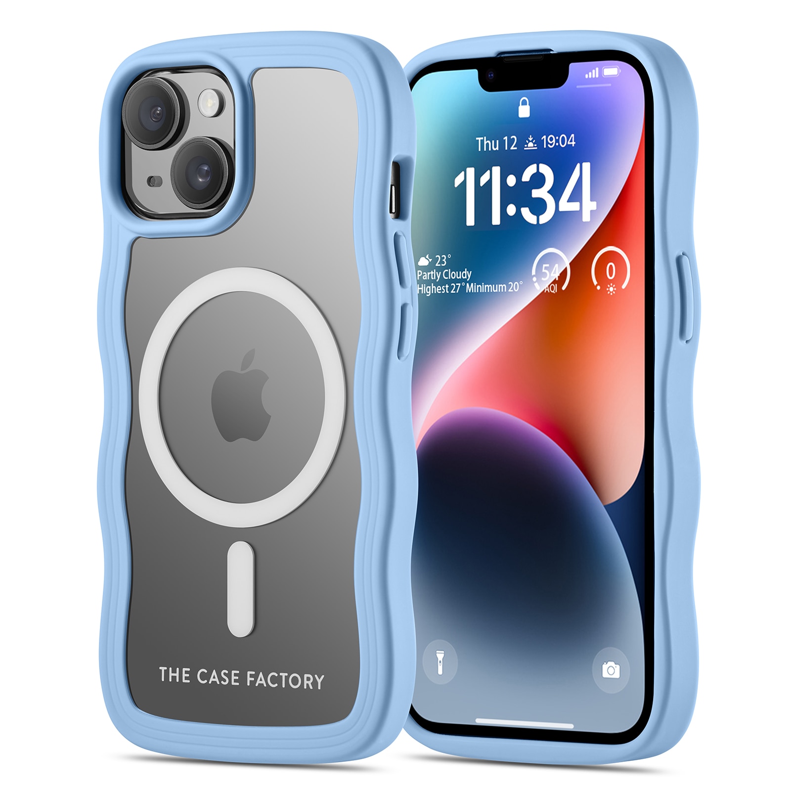 The Wave Mag Case iPhone 15 Blå