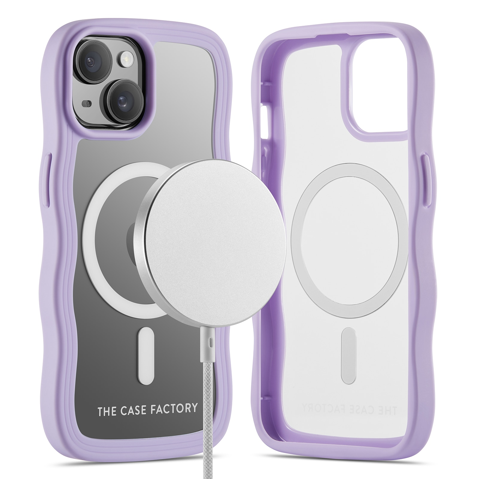 The Wave Mag Case iPhone 15 Lilla