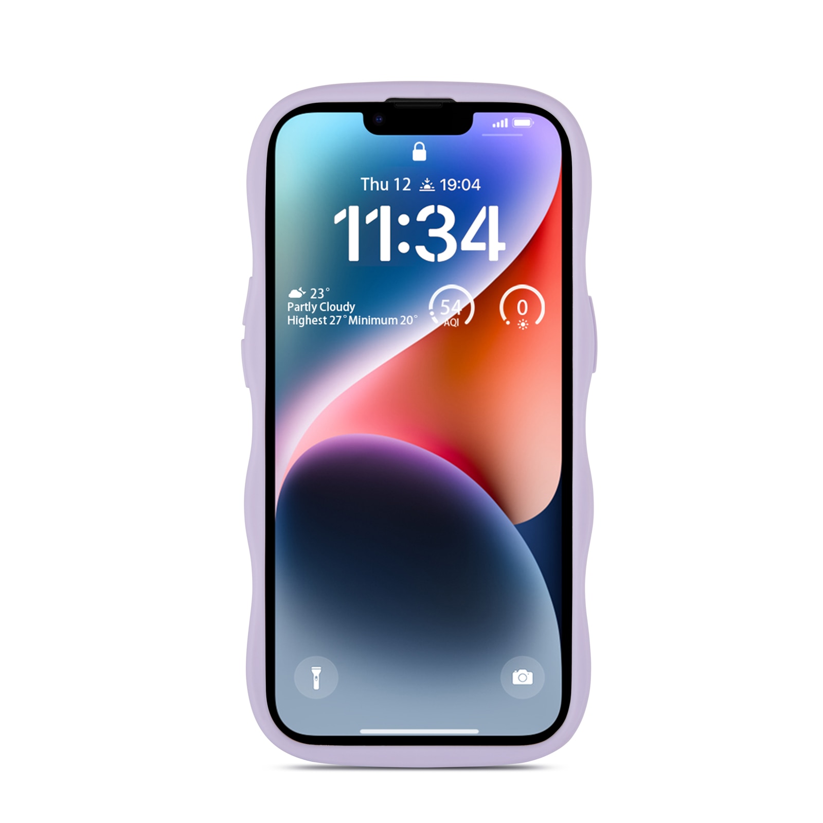 The Wave Case iPhone 15 Lilla