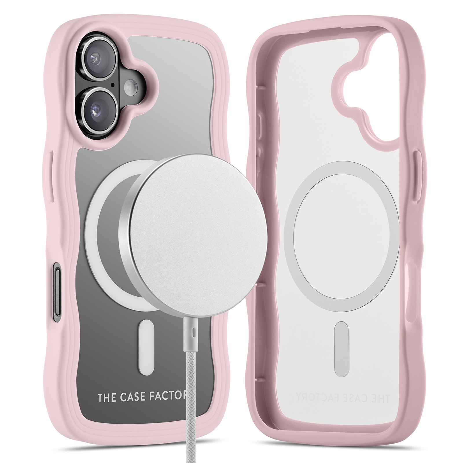 The Wave Mag Case iPhone 16 Lyserød