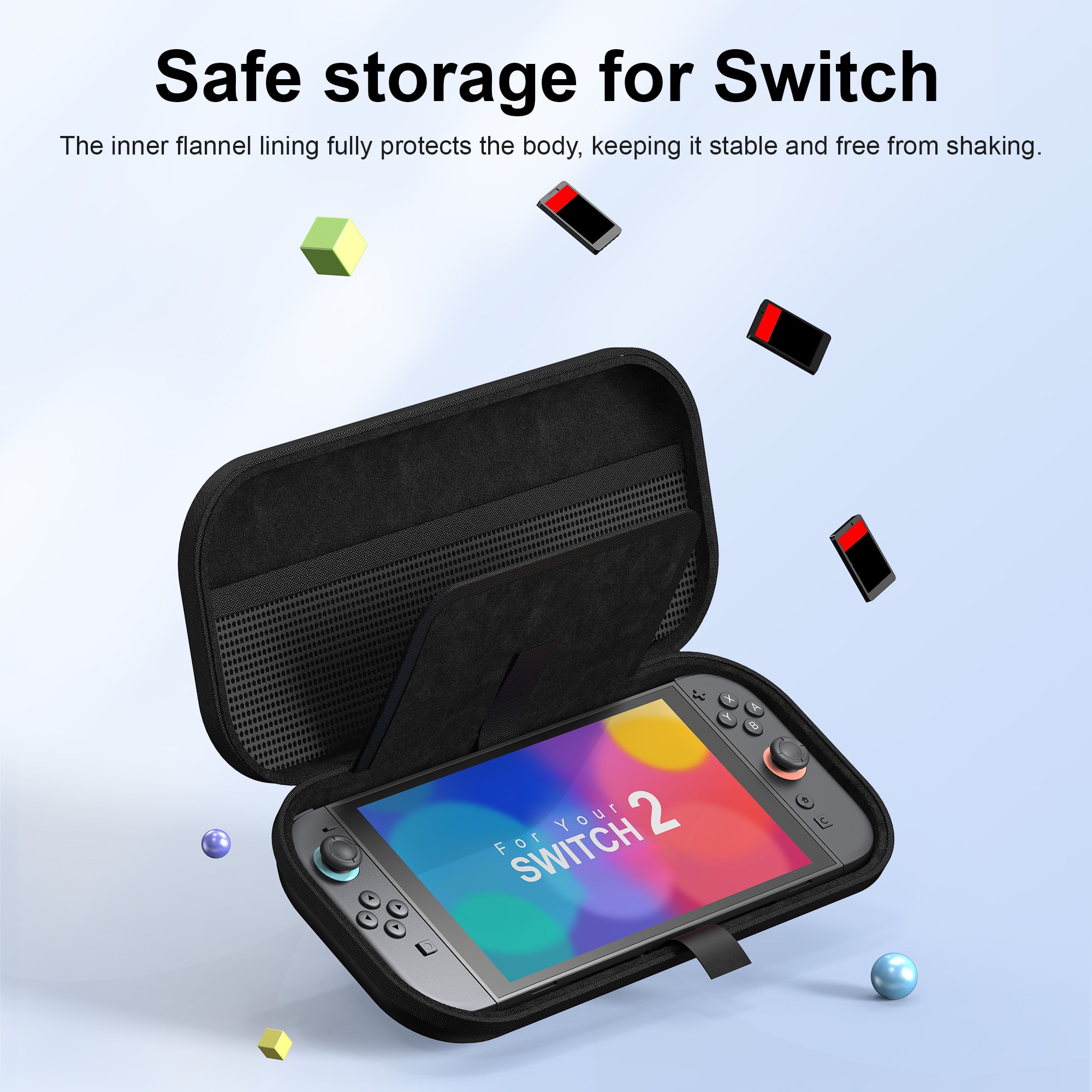 Opbevaringstaske til Nintendo Switch 2 Sort