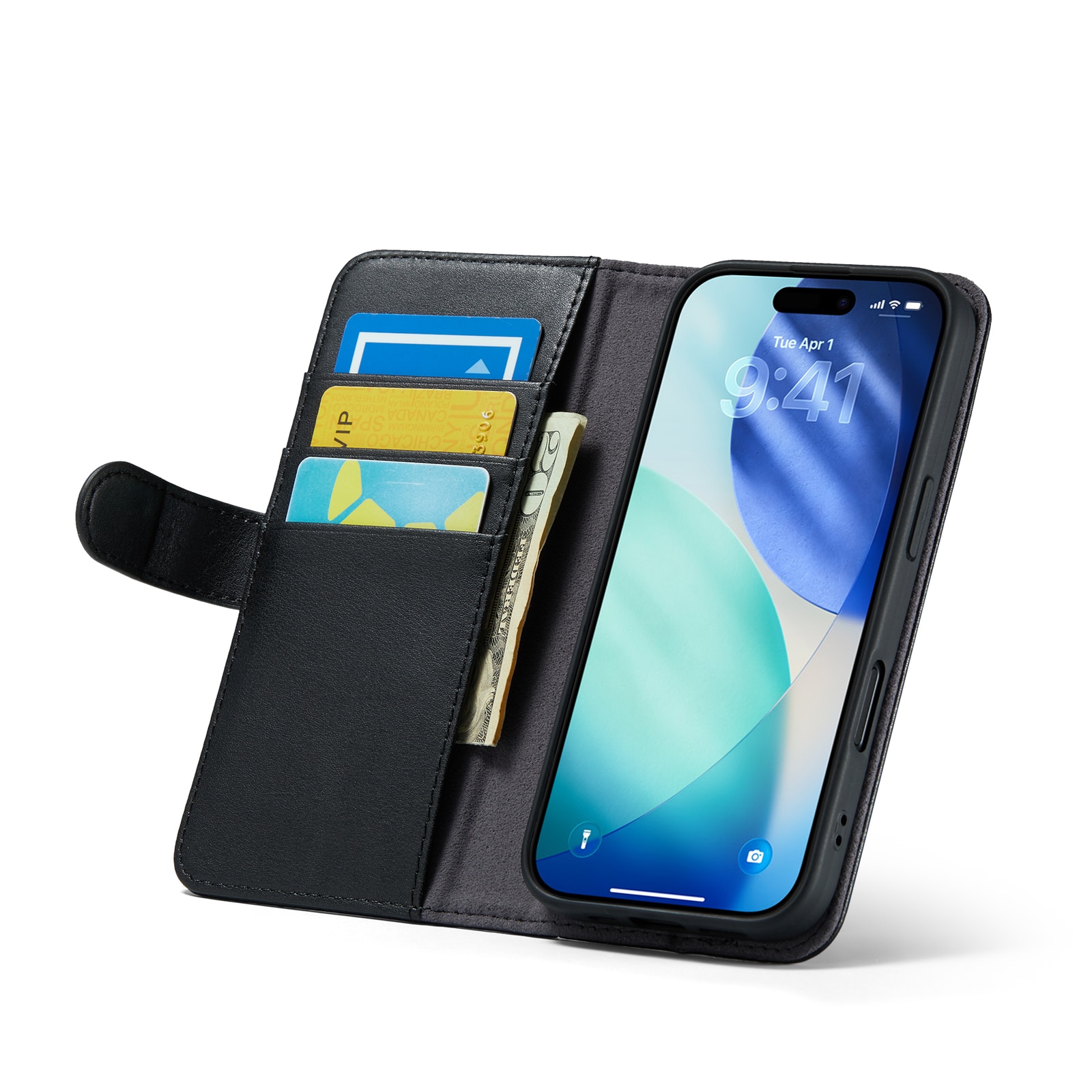 Ægte Læderetui iPhone 17 Sort