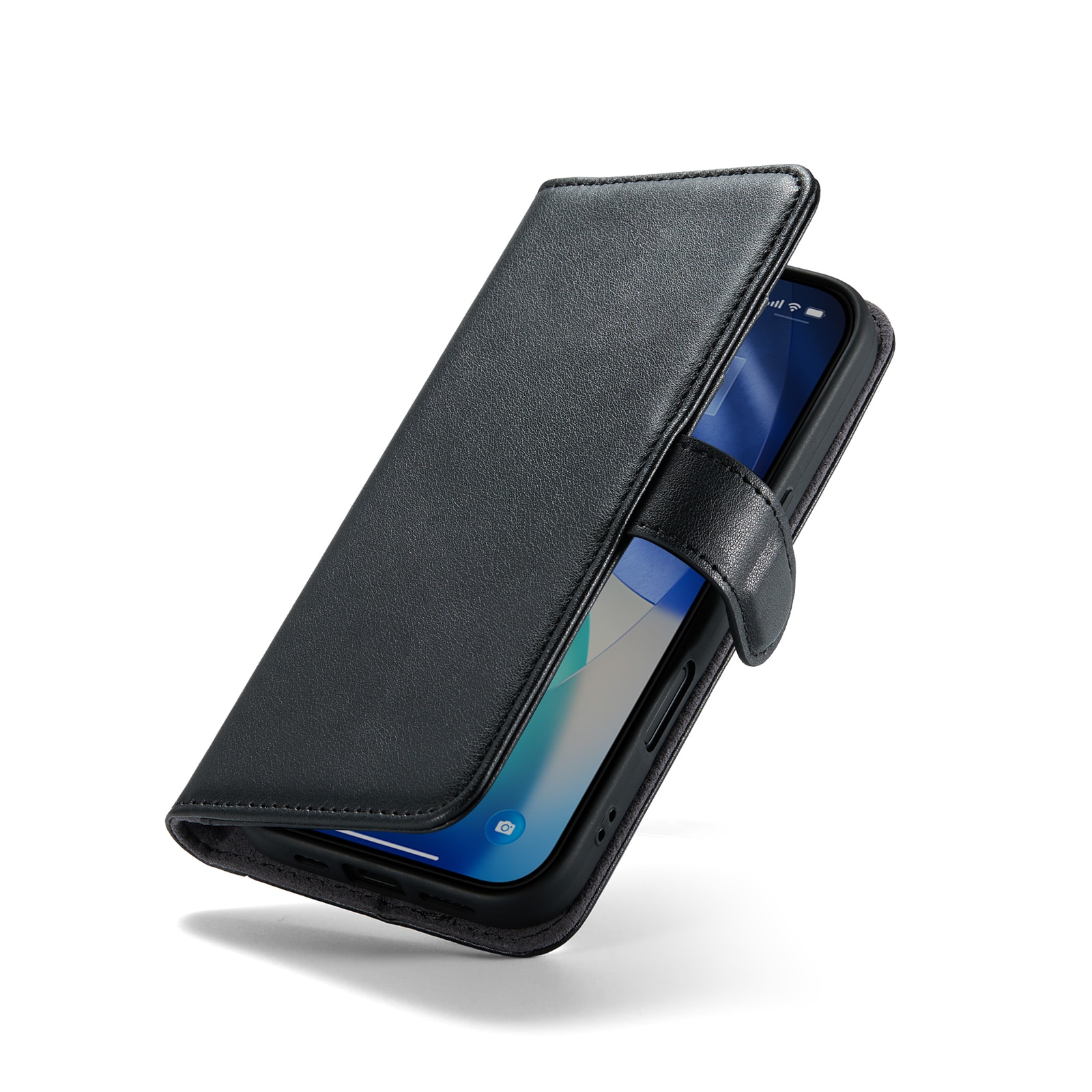 Ægte Læderetui iPhone 17 Sort