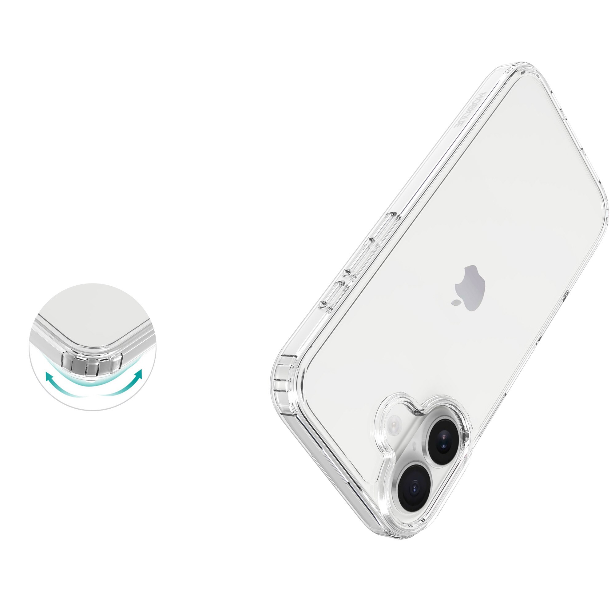 Hybridcover iPhone 17 Gennemsigtig