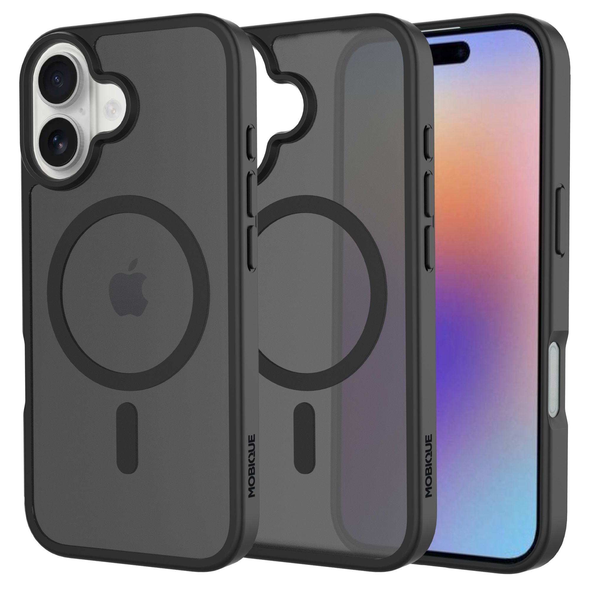 Magnetic Hybrid Cover iPhone 17 Frosted Black