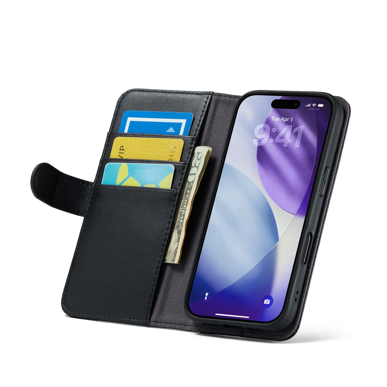 Ægte Læderetui iPhone 17 Pro Sort
