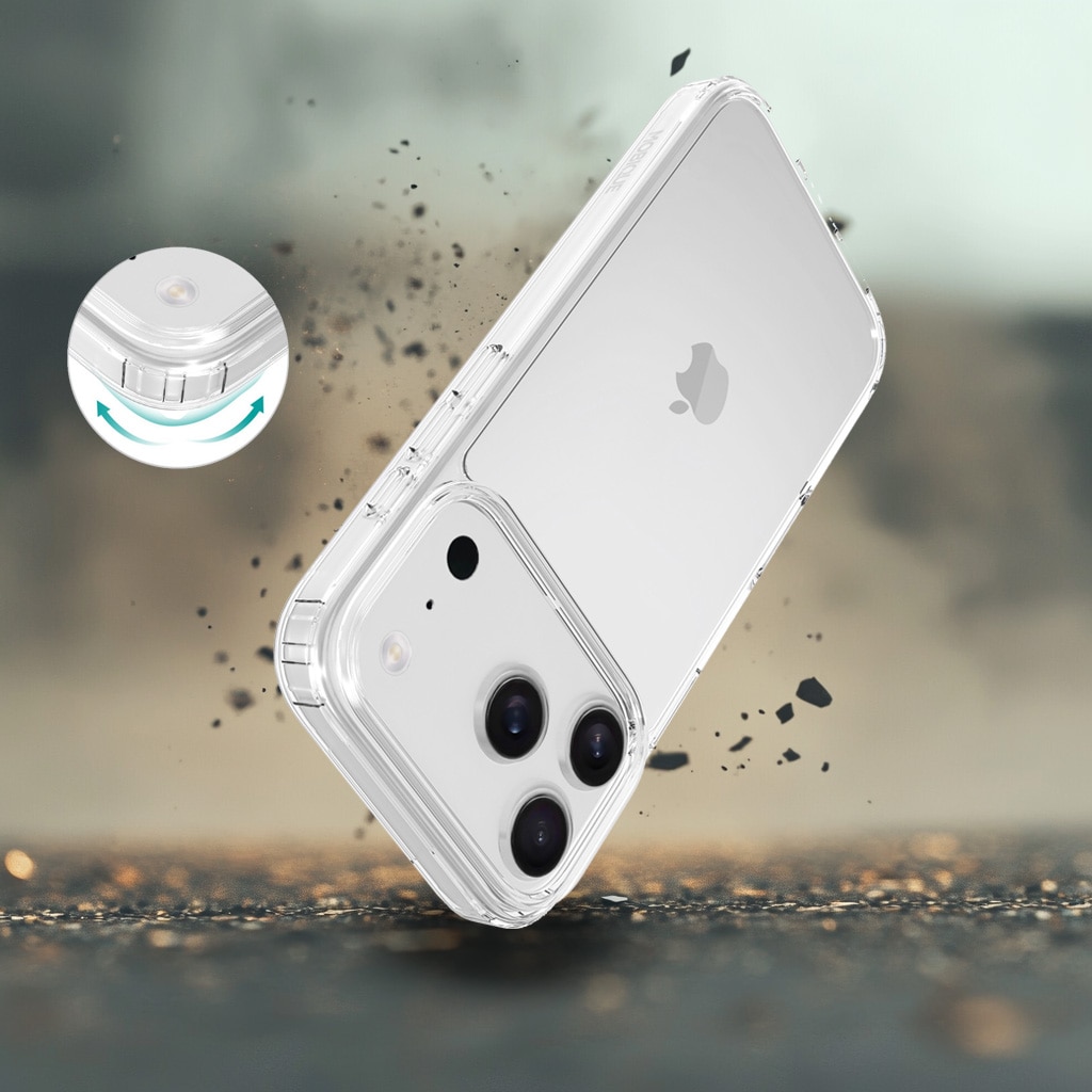 Hybridcover iPhone 17 Pro Max Gennemsigtig