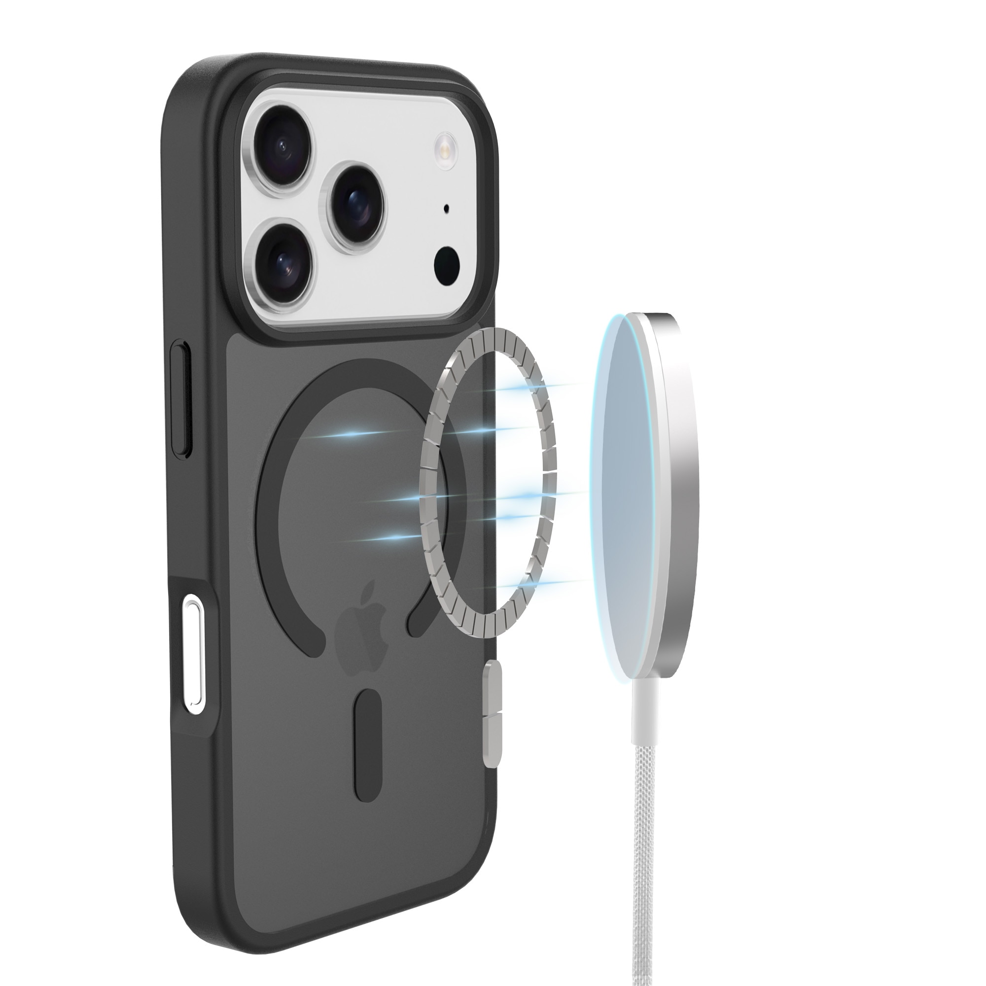 Magnetic Hybrid Cover iPhone 17 Pro Max Frosted Black