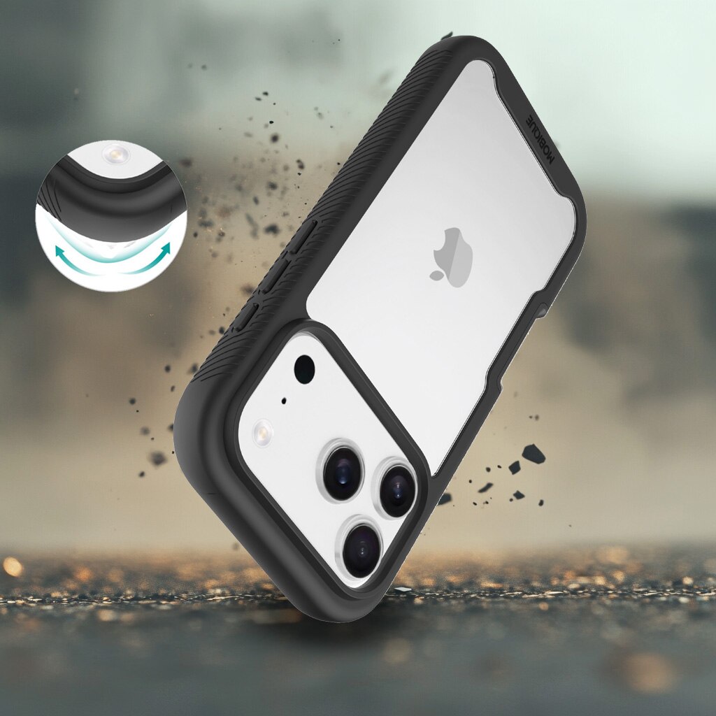 Full Protection Case iPhone 17 Pro Max Sort/gennemsigtig