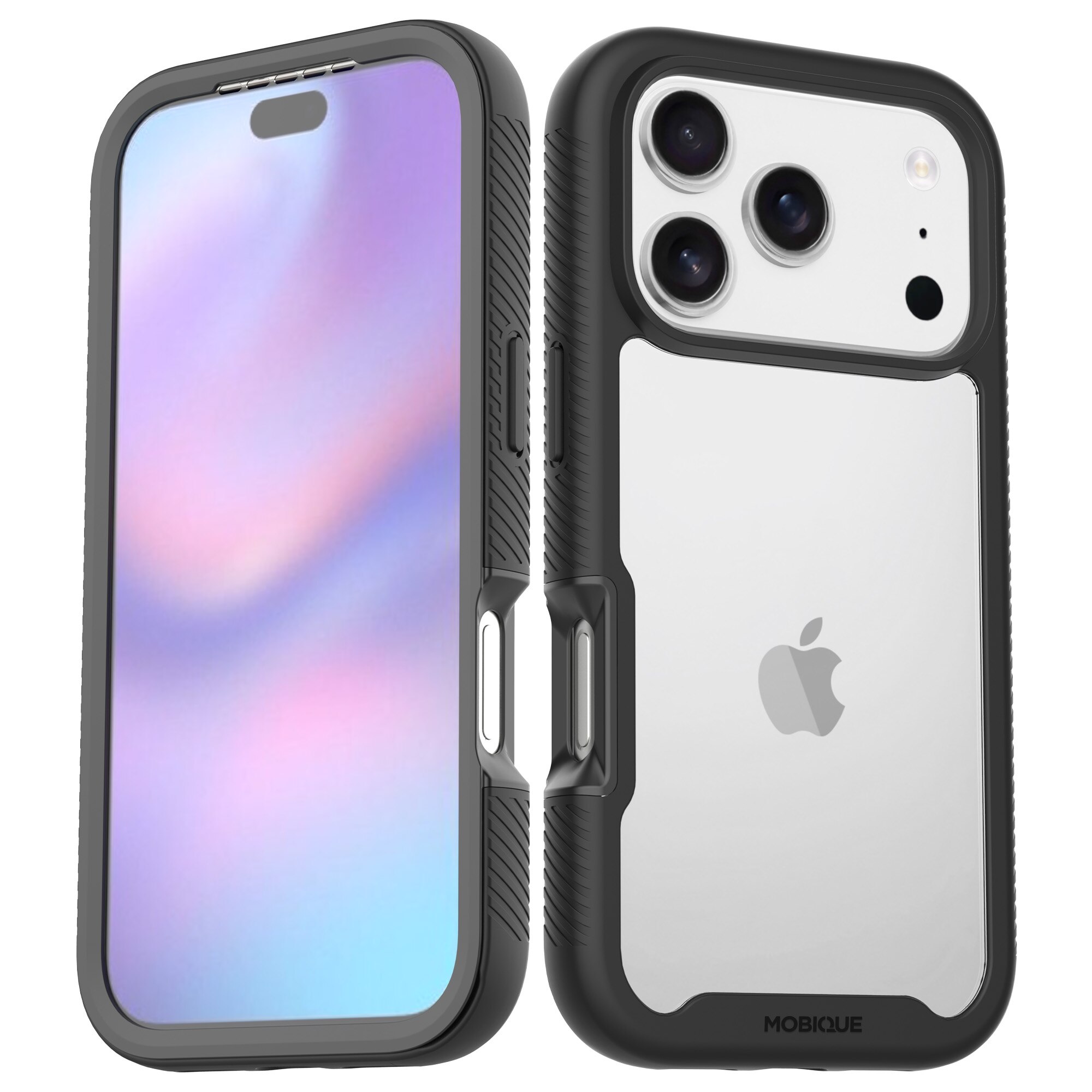Full Protection Case iPhone 17 Pro Max Sort/gennemsigtig