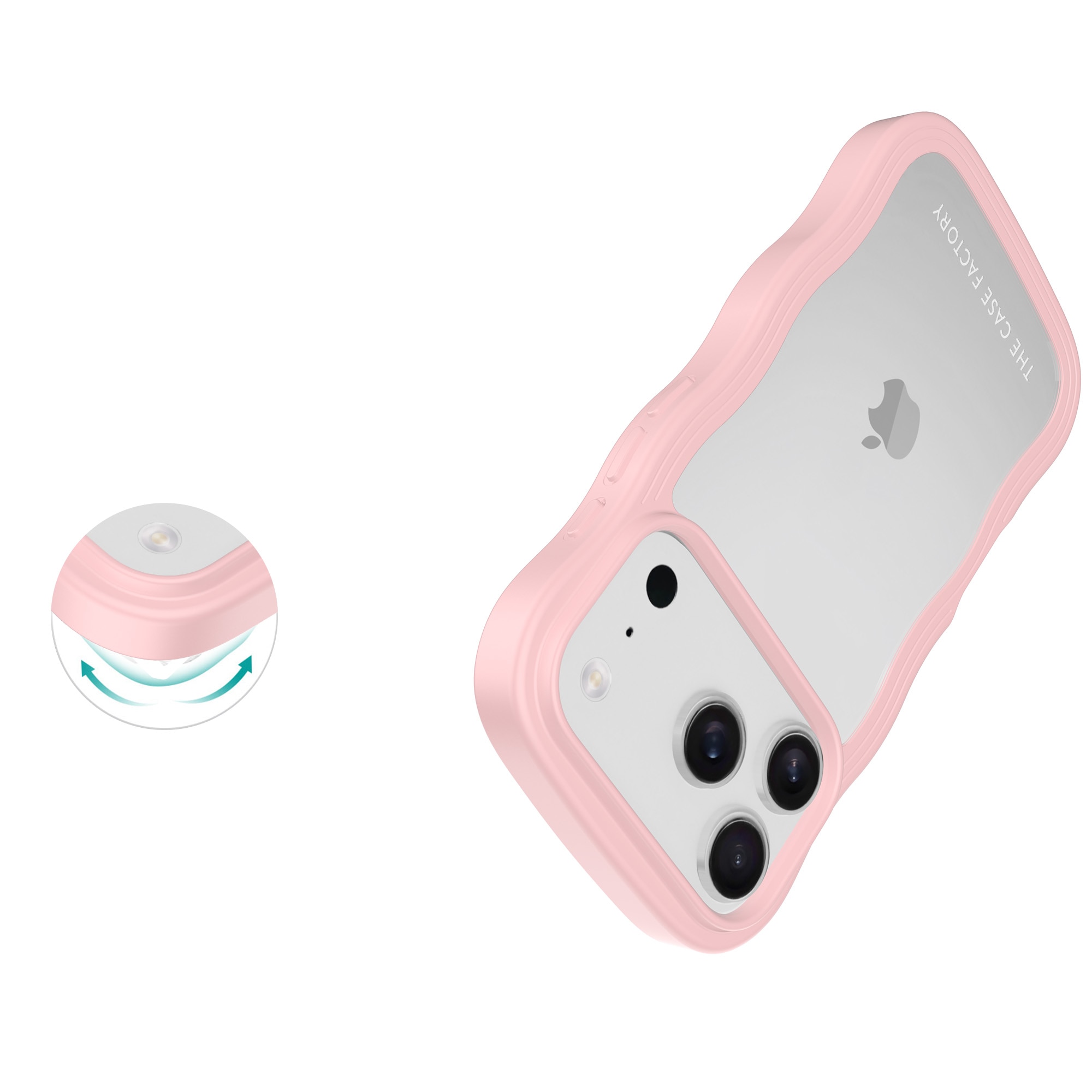 The Wave Case iPhone 17 Pro Lyserød
