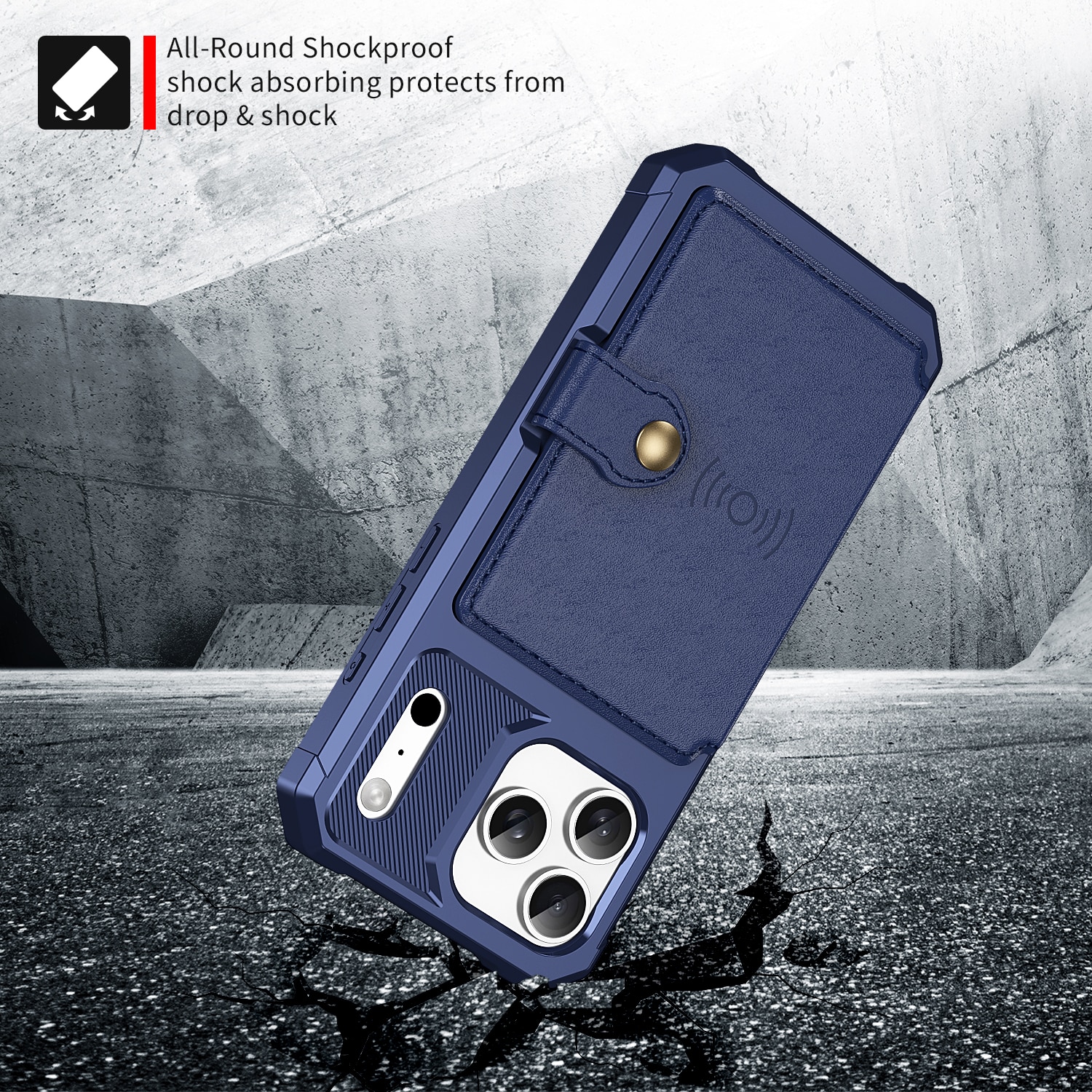 Tough Multi-slot Cover iPhone 17 Pro Max Blå