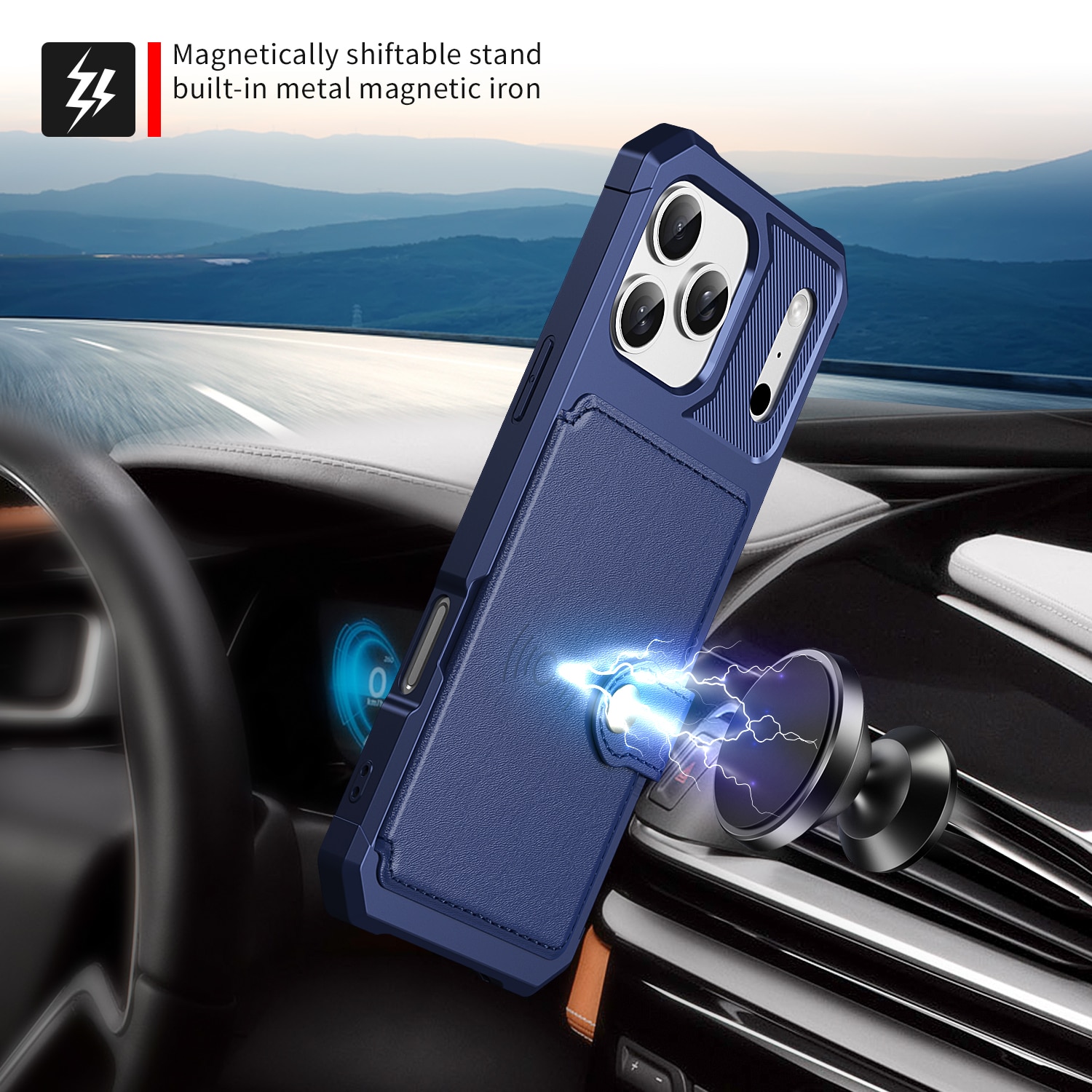 Tough Multi-slot Cover iPhone 17 Pro Max Blå