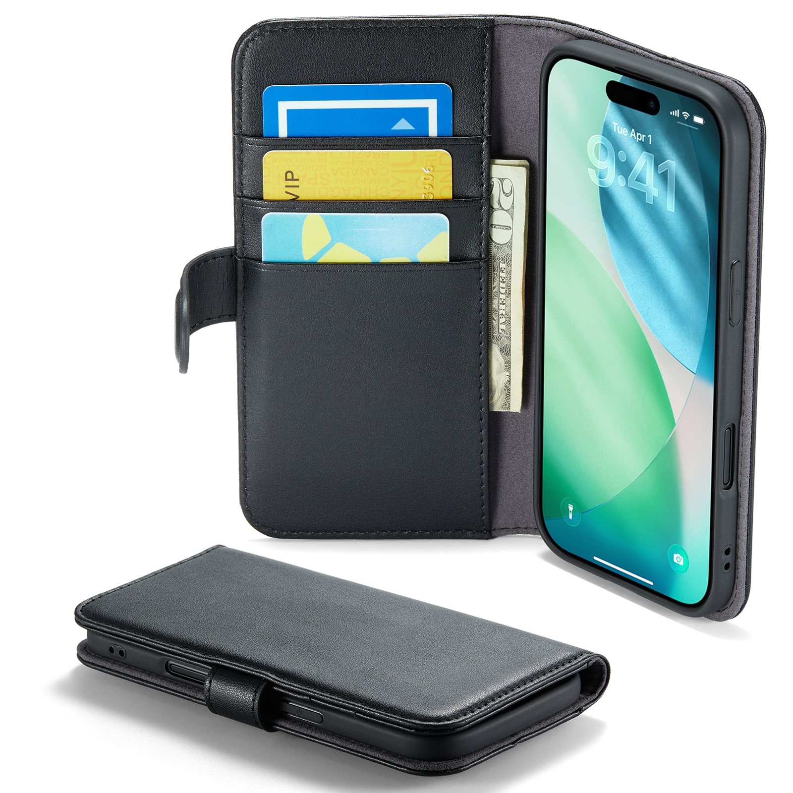Ægte Læderetui iPhone Air Sort