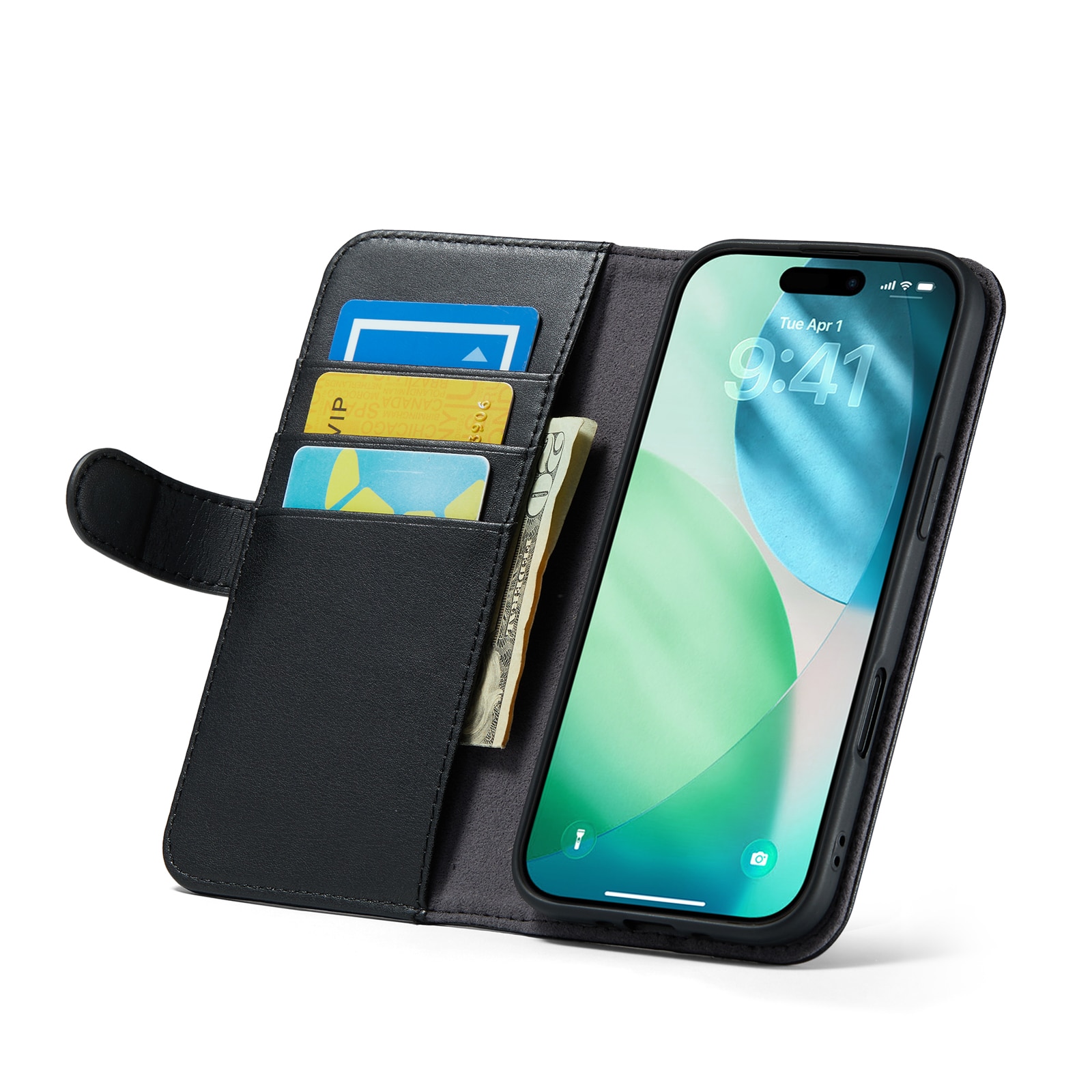 Ægte Læderetui iPhone Air Sort