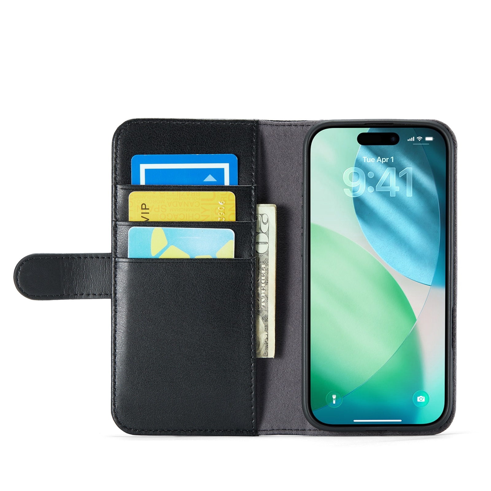 Ægte Læderetui iPhone Air Sort