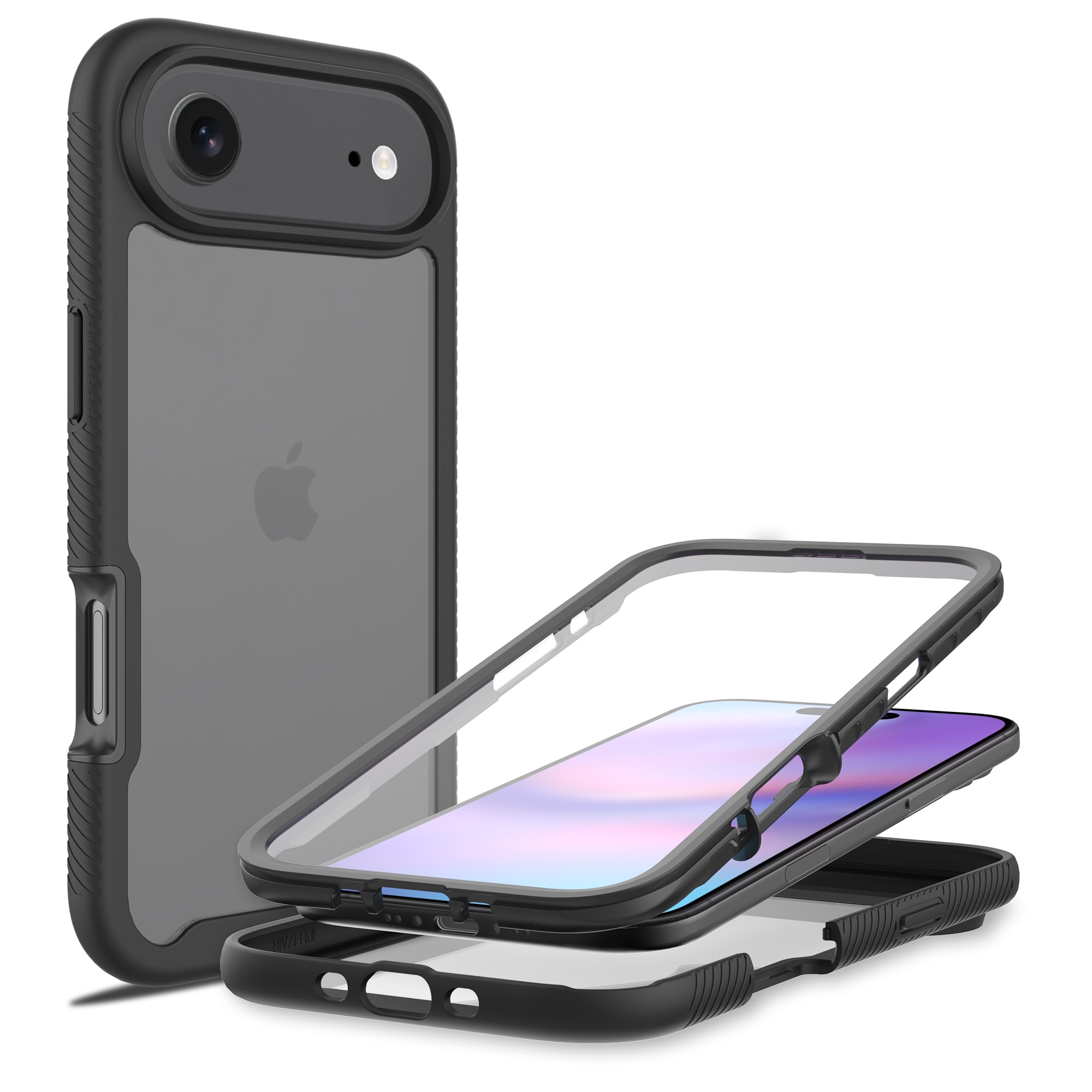 Full Protection Case iPhone 17 Air Sort/gennemsigtig