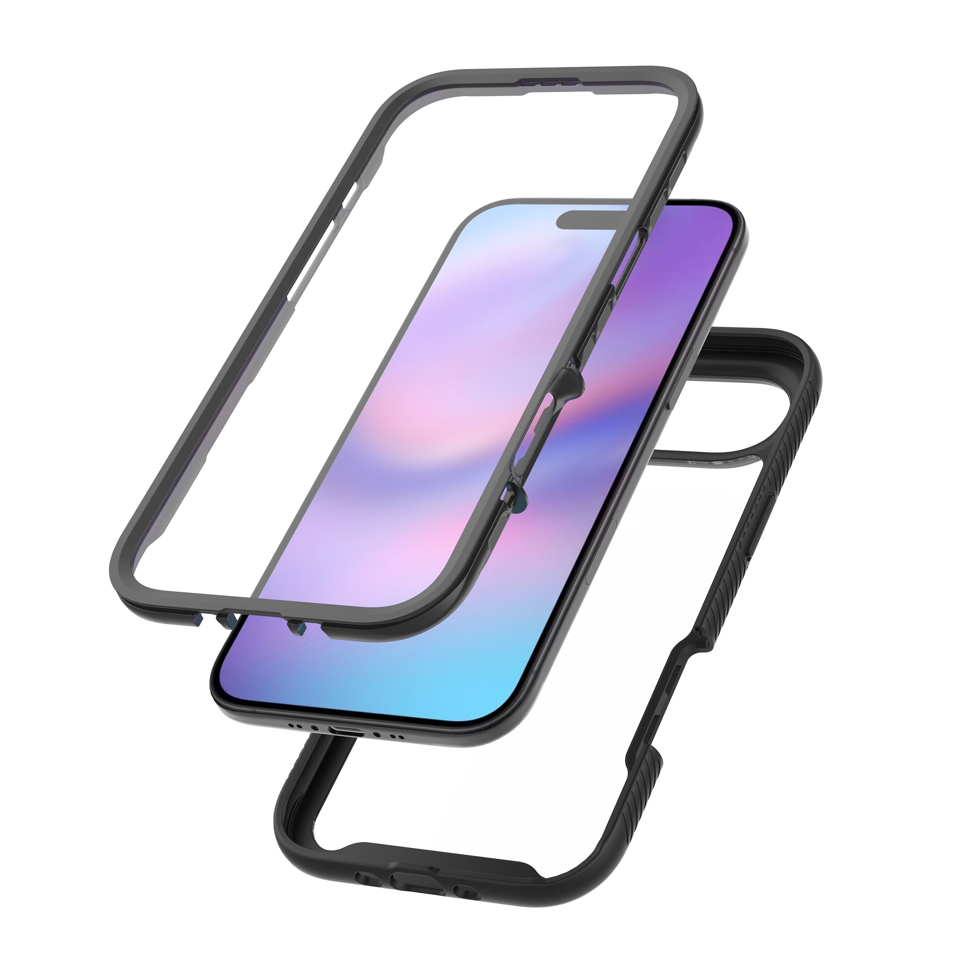 Full Protection Case iPhone 17 Air Sort/gennemsigtig