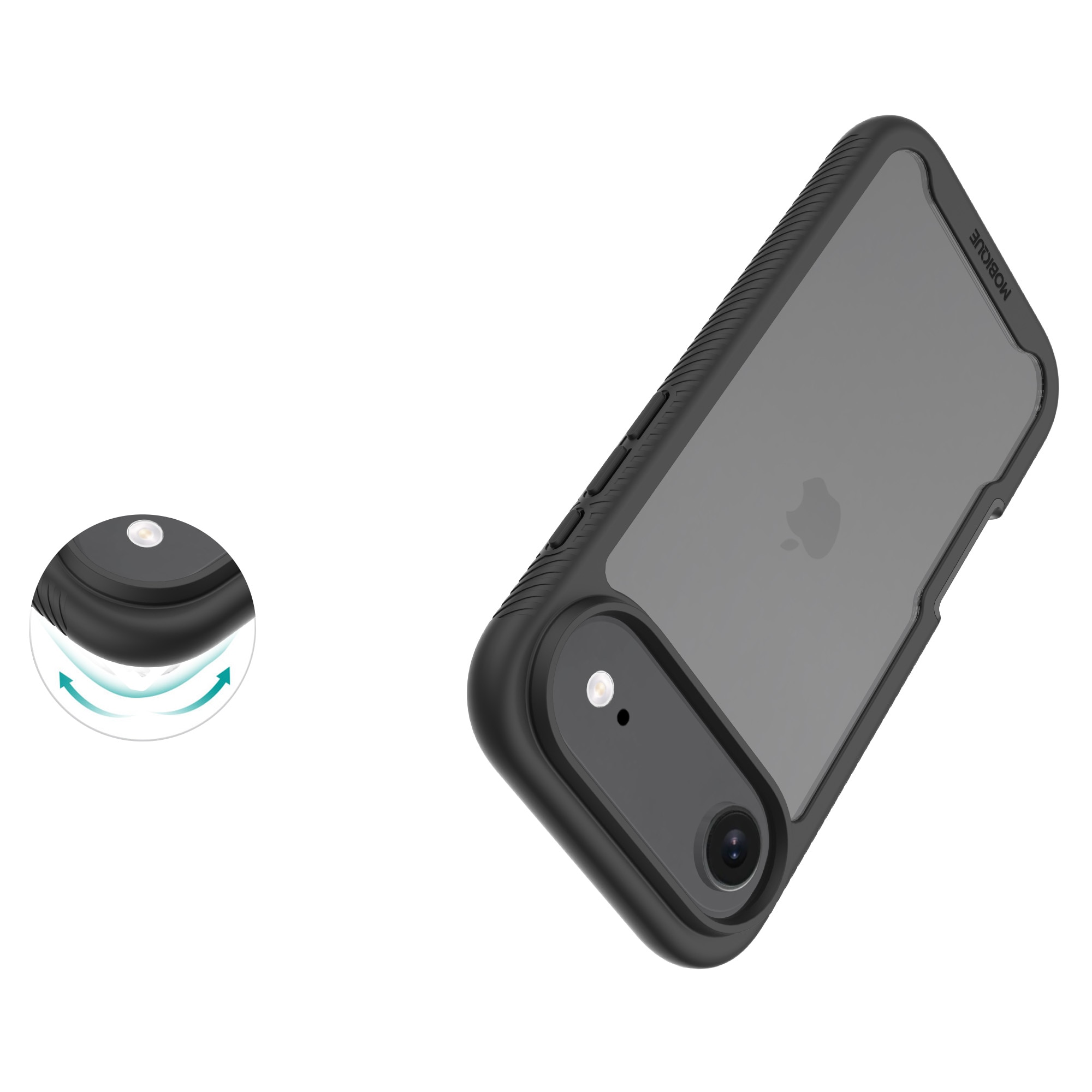 Full Protection Case iPhone 17 Air Sort/gennemsigtig
