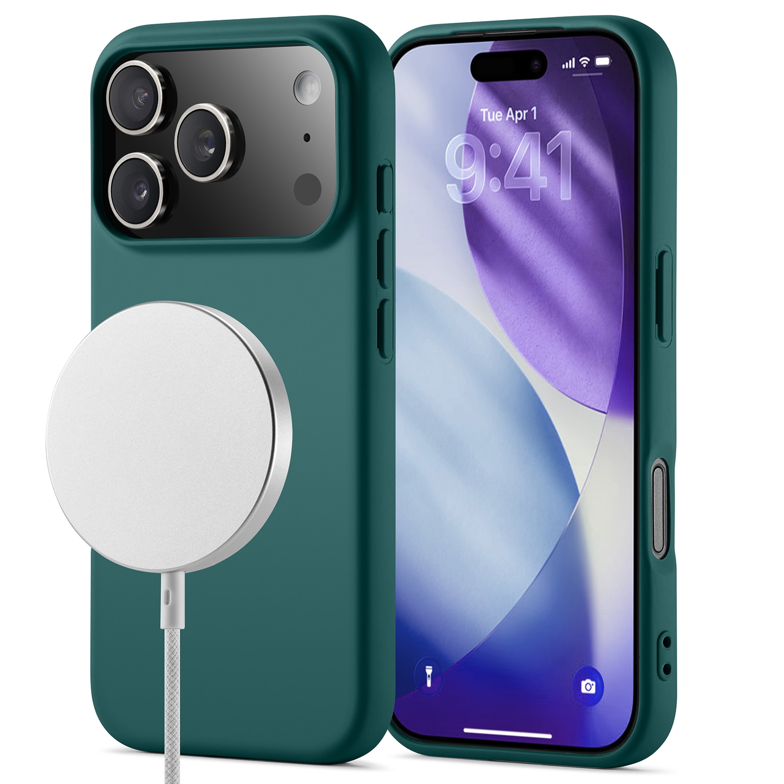 TPU Cover MagSafe iPhone 17 Pro Mørkegrøn