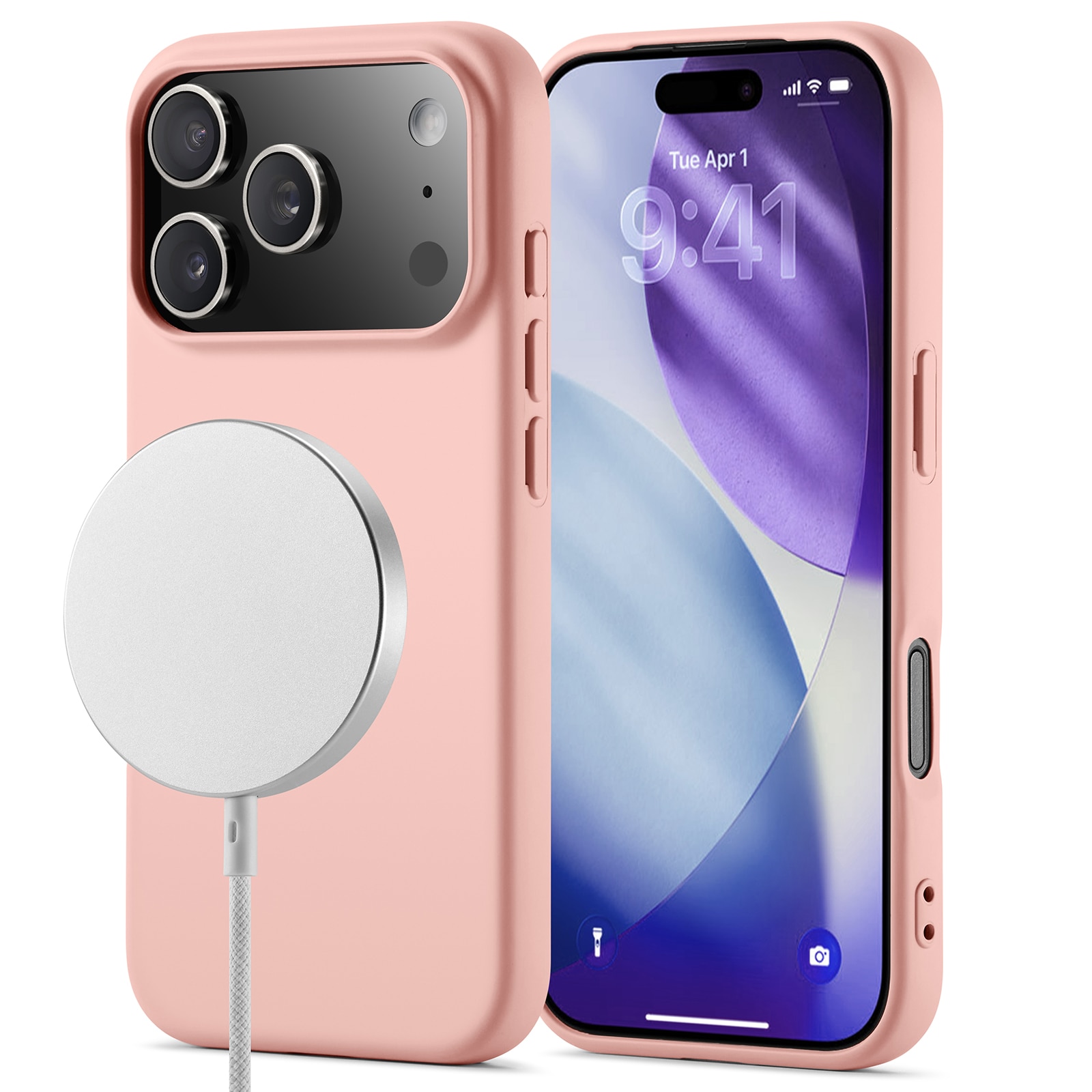 TPU Cover MagSafe iPhone 17 Pro Max Lyserød