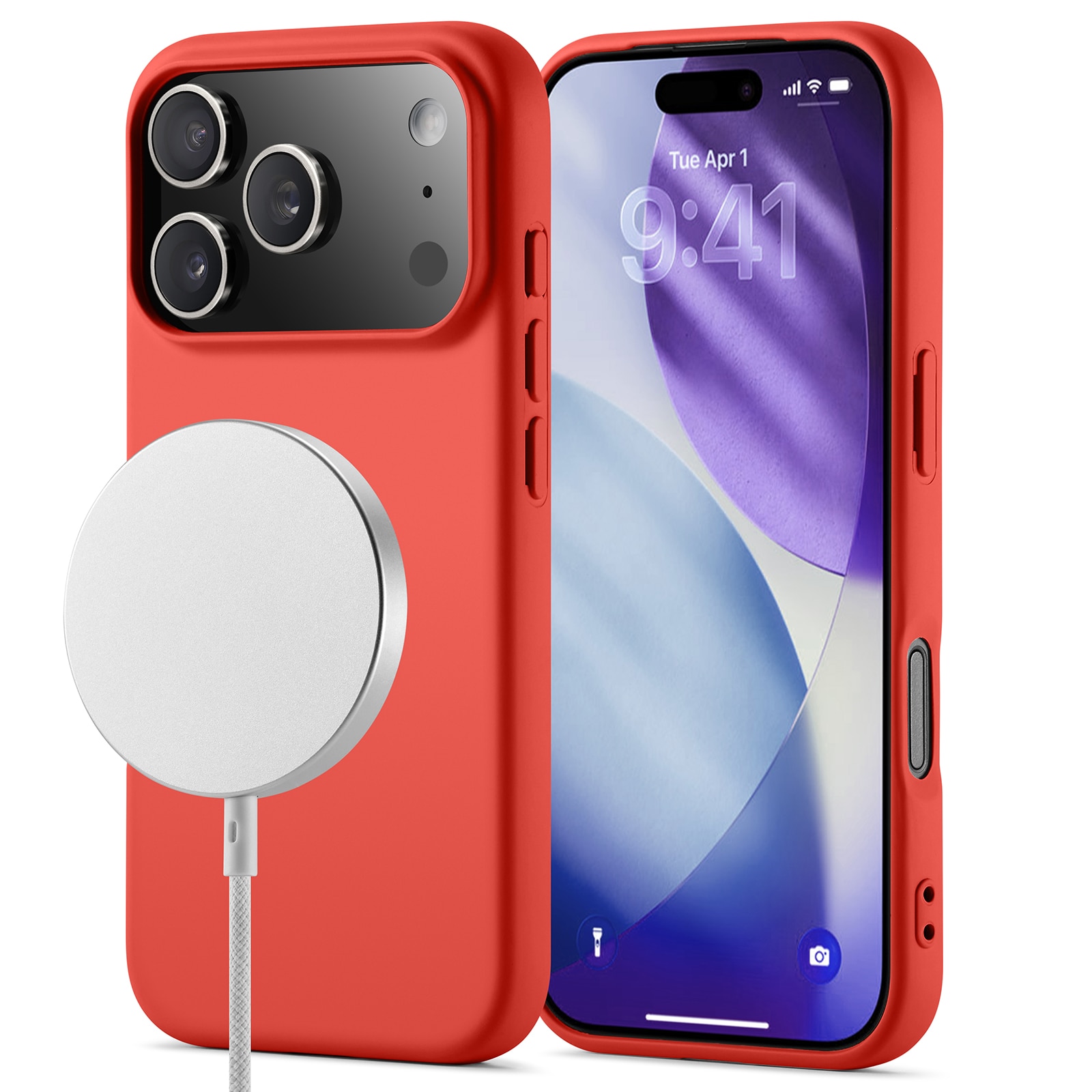 TPU Cover MagSafe iPhone 17 Pro Rød