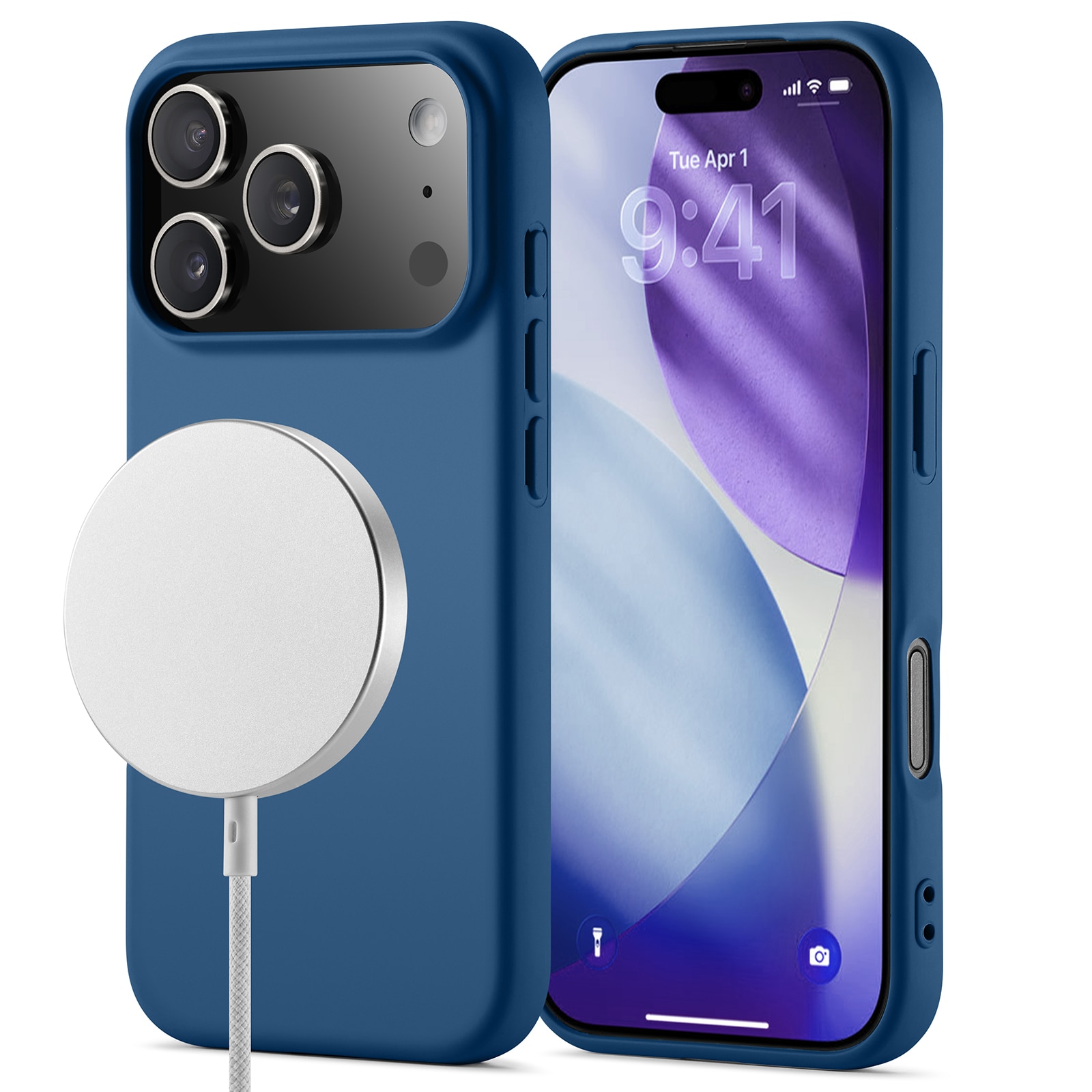 TPU Cover MagSafe iPhone 17 Pro Mørkeblå