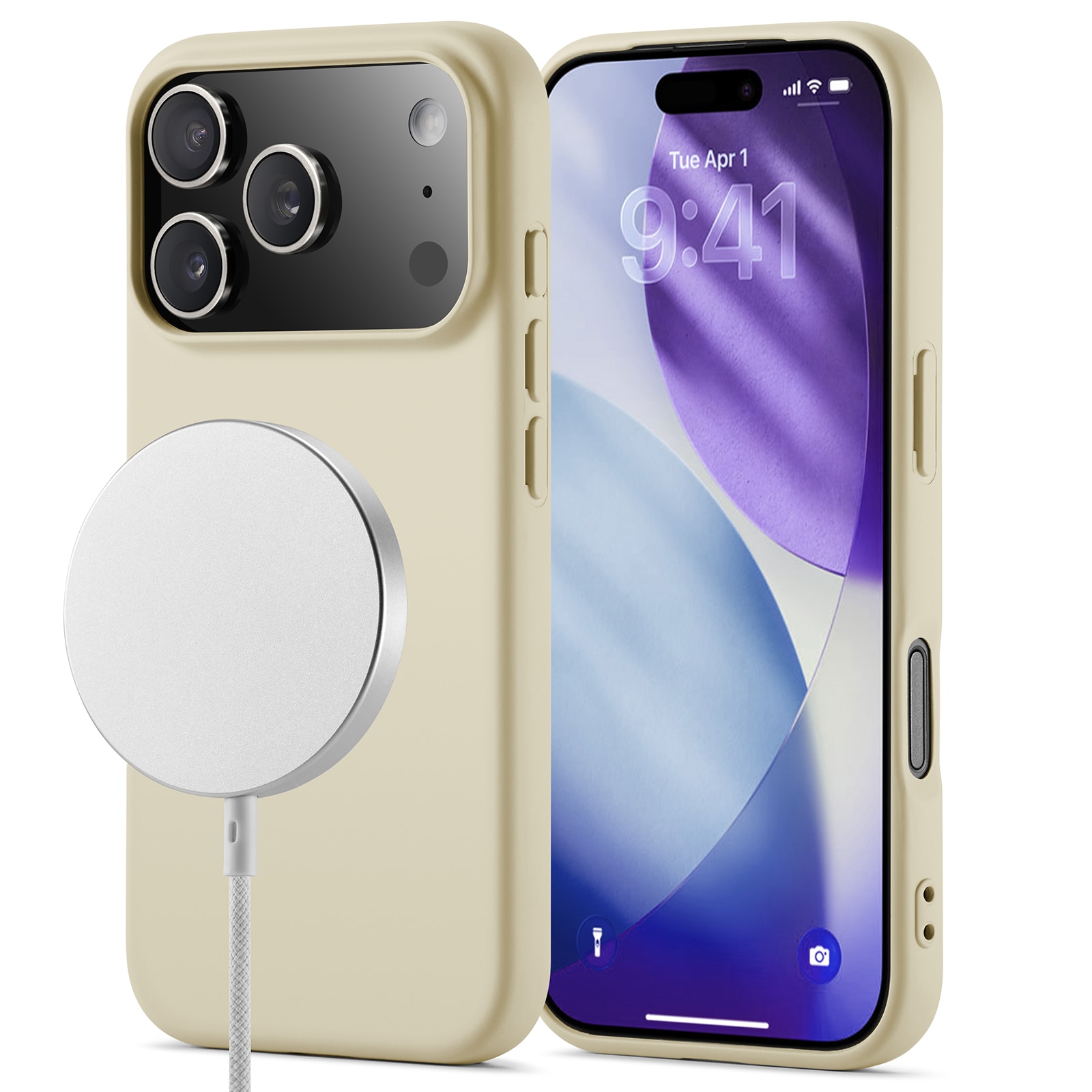 TPU Cover MagSafe iPhone 17 Pro Max Beige