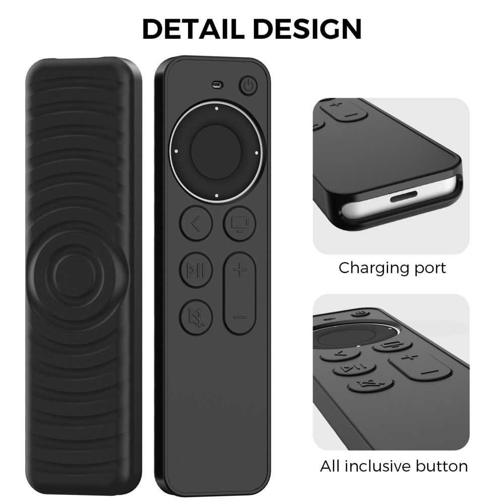 Silikonecover Apple TV Siri Remote 2nd Gen sort