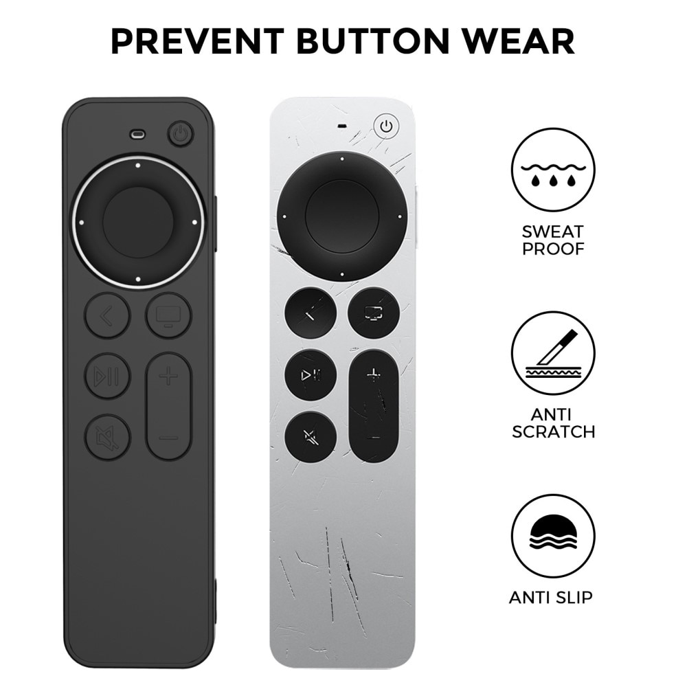 Silikonecover Apple TV Siri Remote 2nd Gen sort